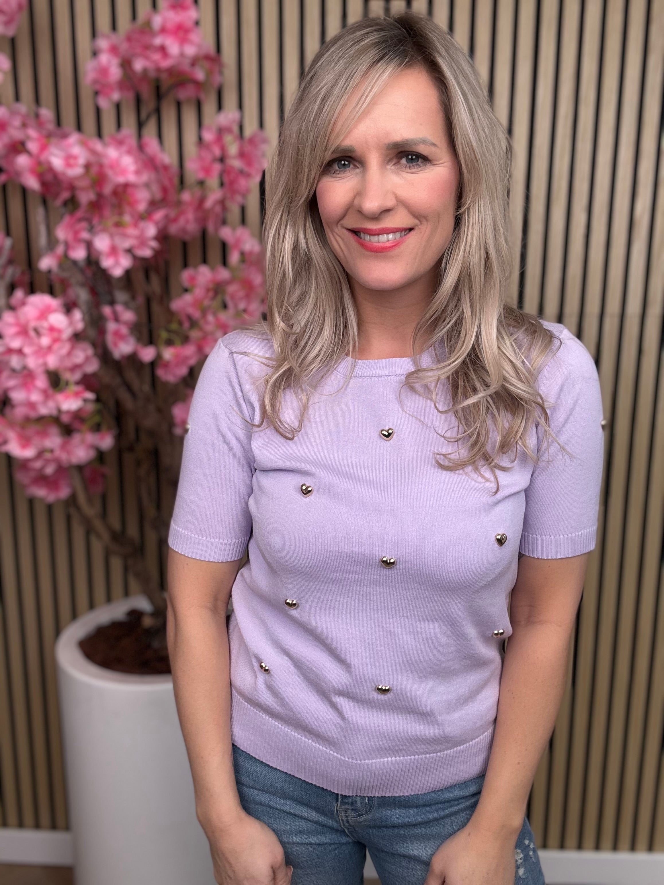 Shirt | Love | Paars