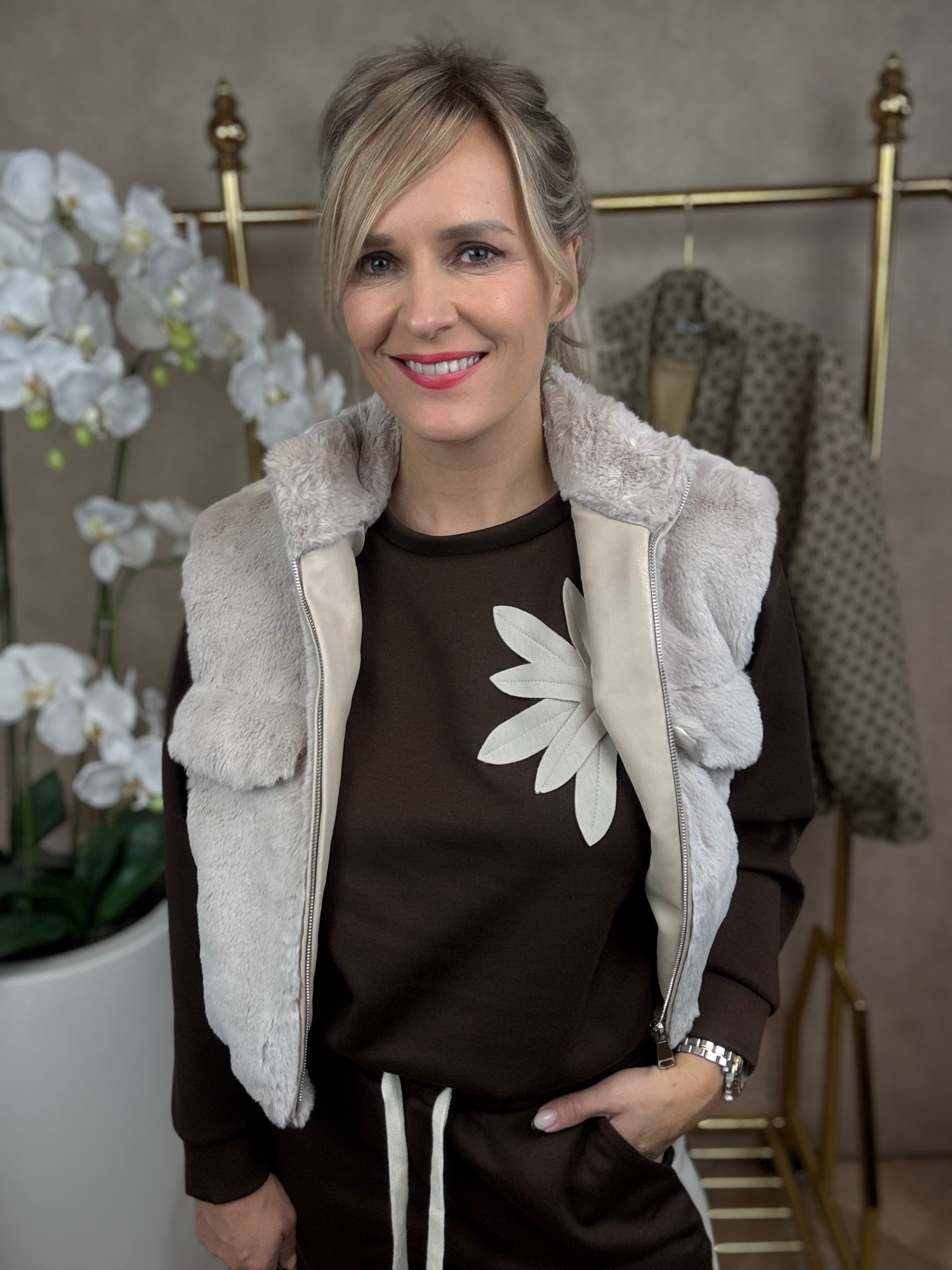 2-Delige set | Bloem | Bruin