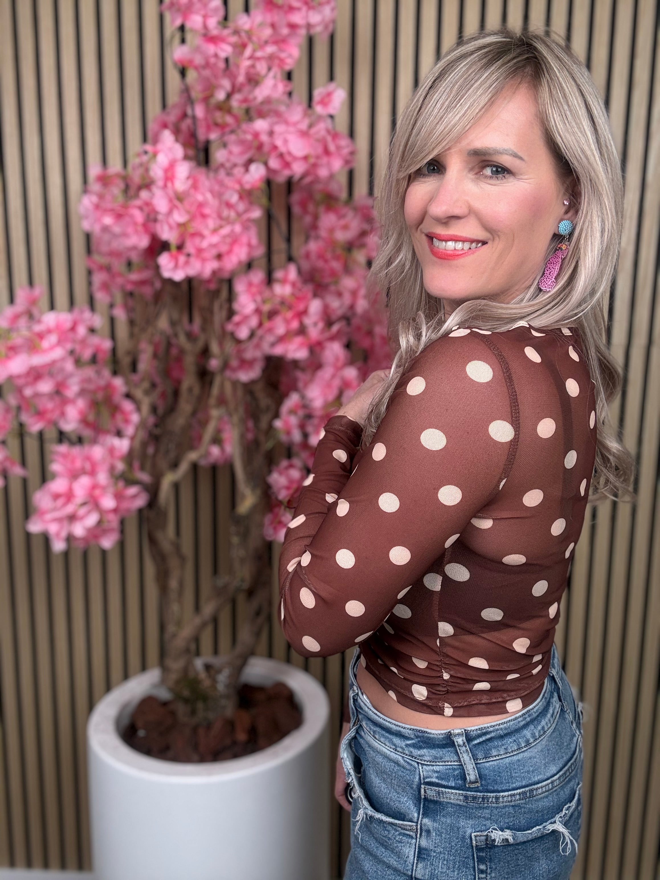 Top | Stippen | Bruin