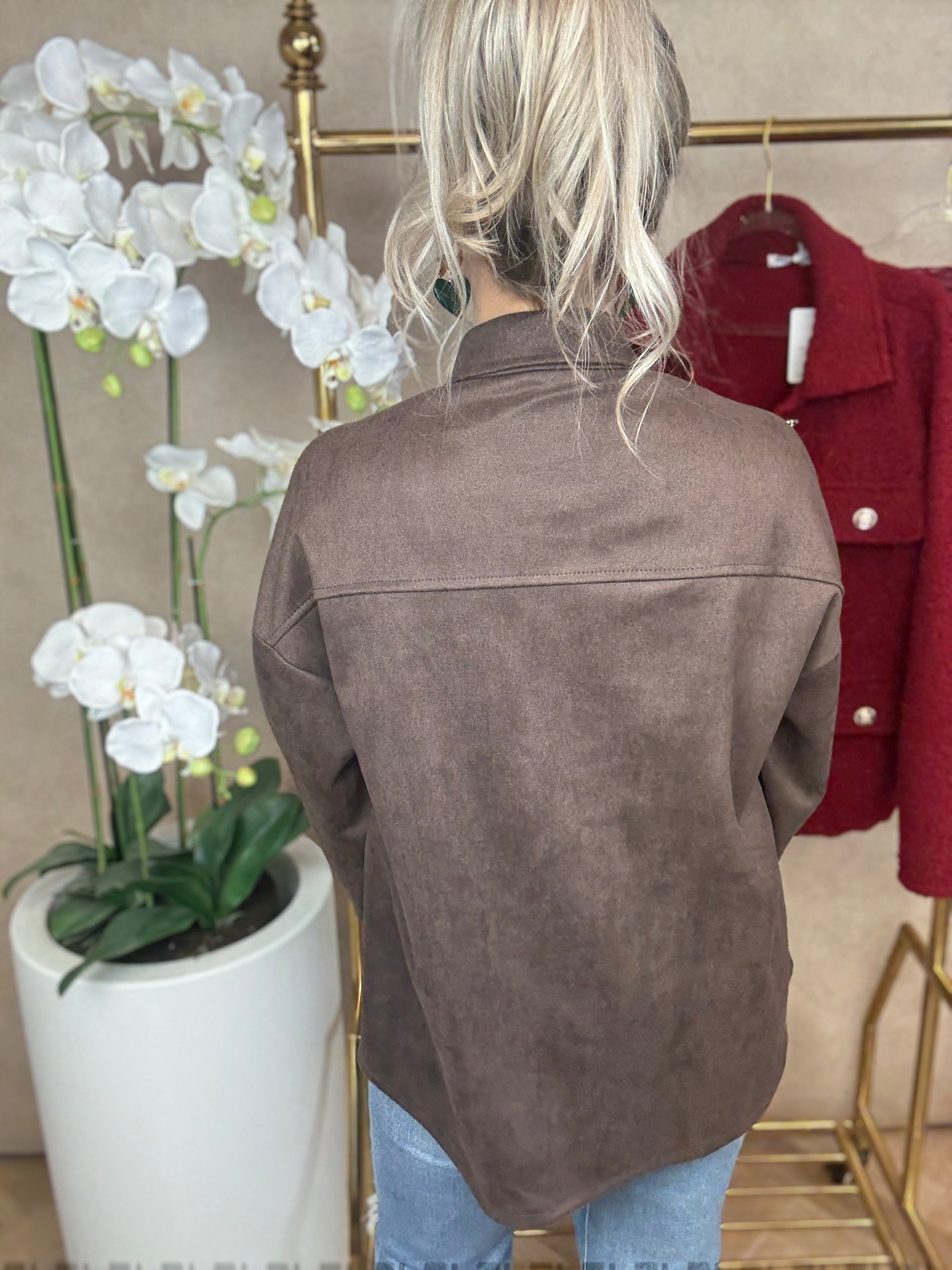 Jasje-Blouse| fringes | Suede-look