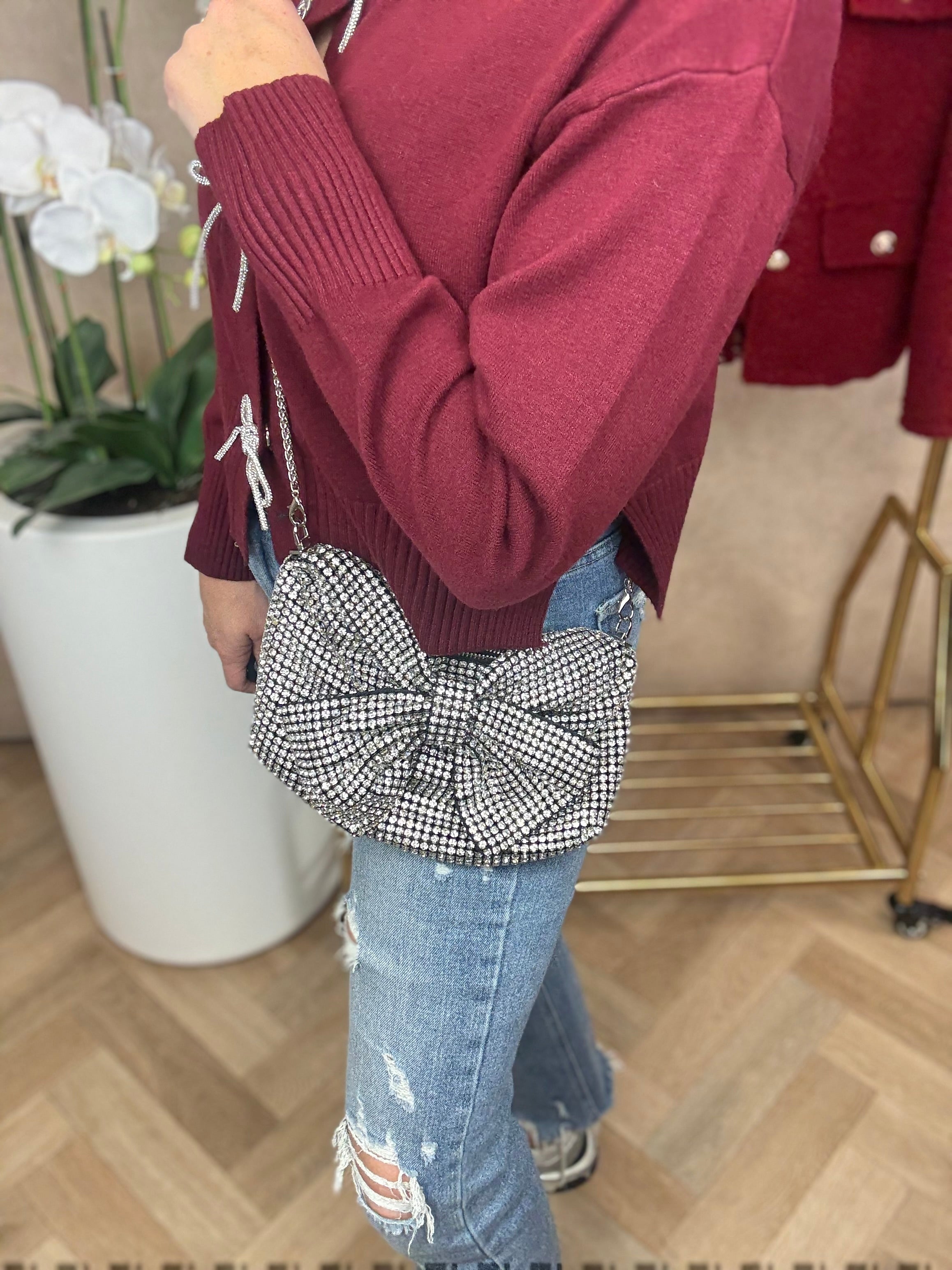 Handtas | Strik | Zilver