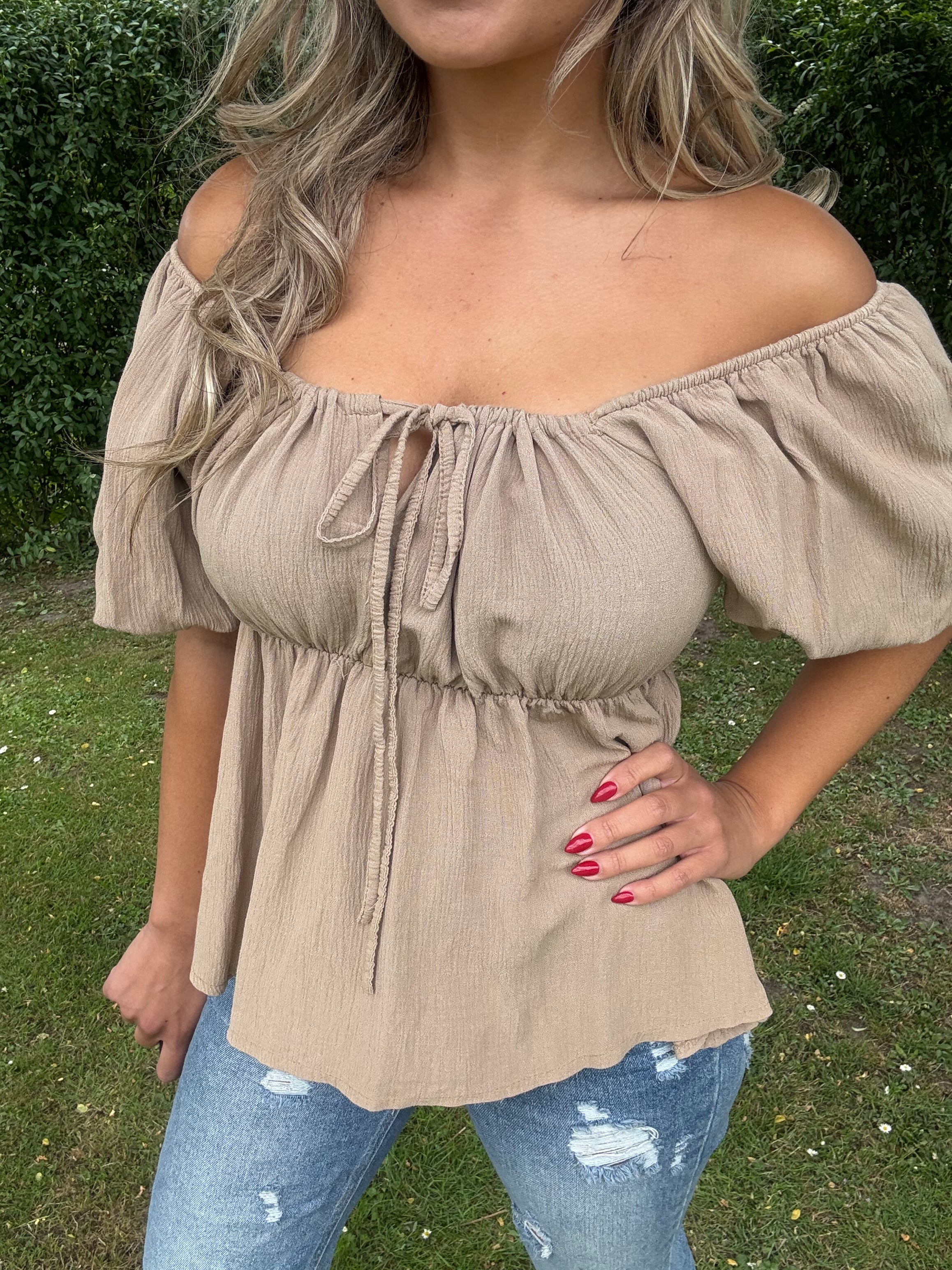 Top | Claire | Taupe