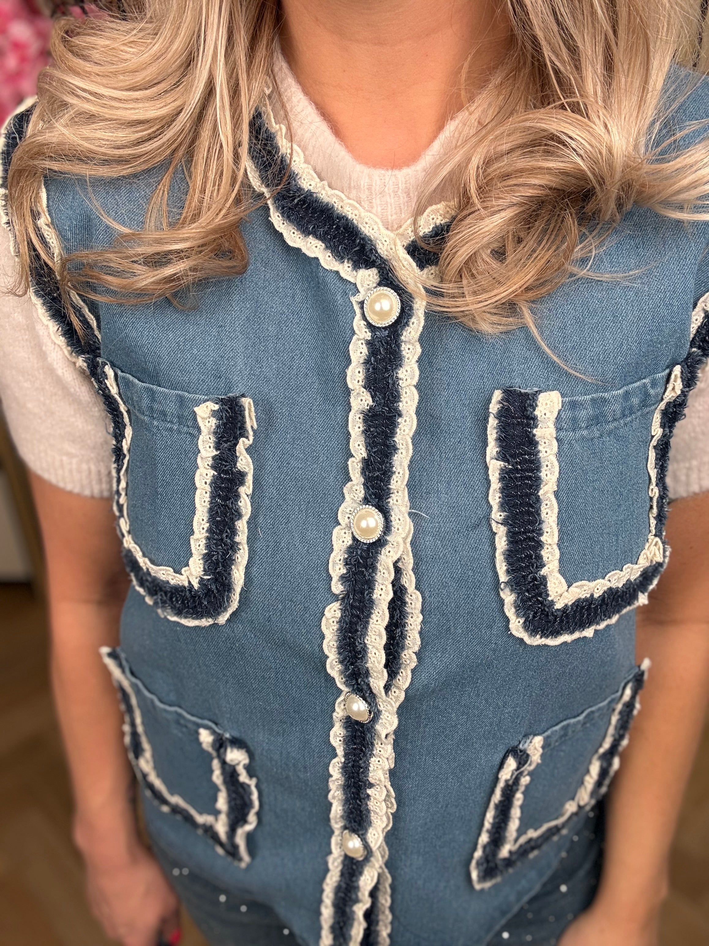 Gillet | Spijkerstof | Blauw