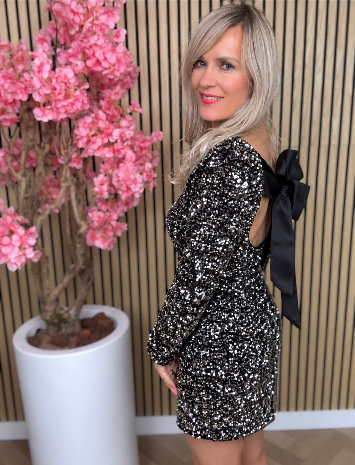 Kleid | Glitzer | Schwarz