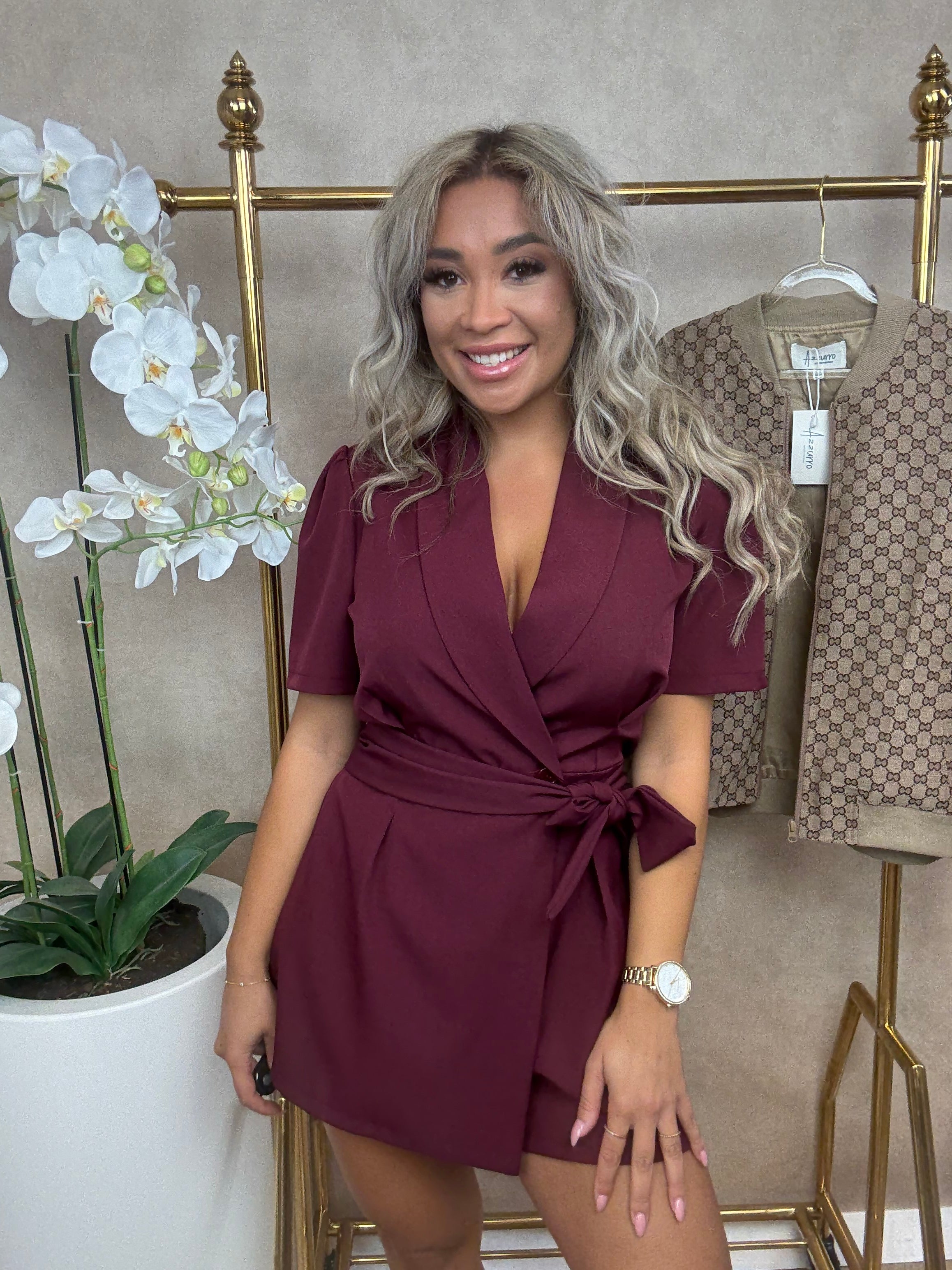 Jumpsuit | Milou | bordeaux rood