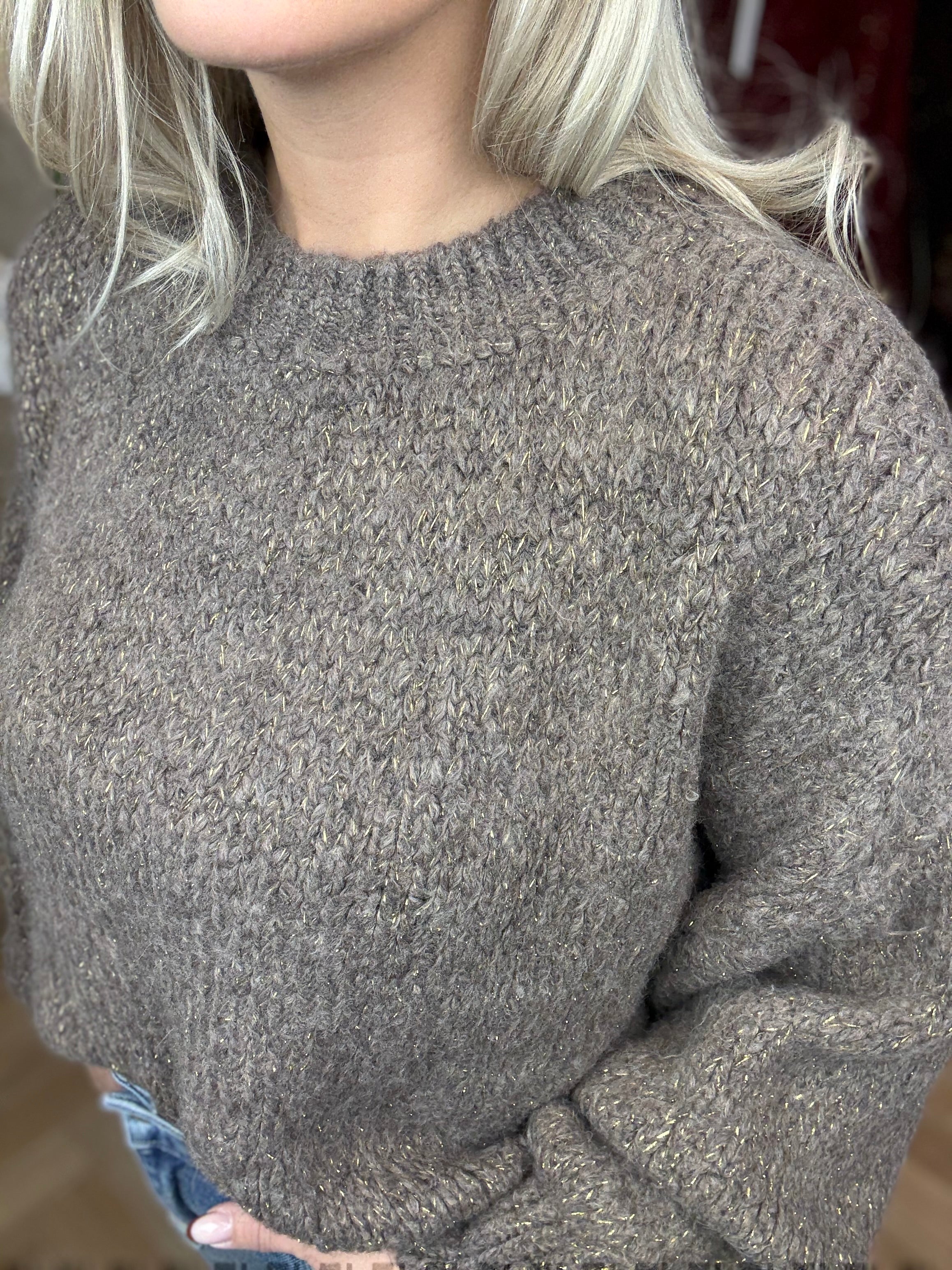 Trui | Ambika gebreid | Taupe