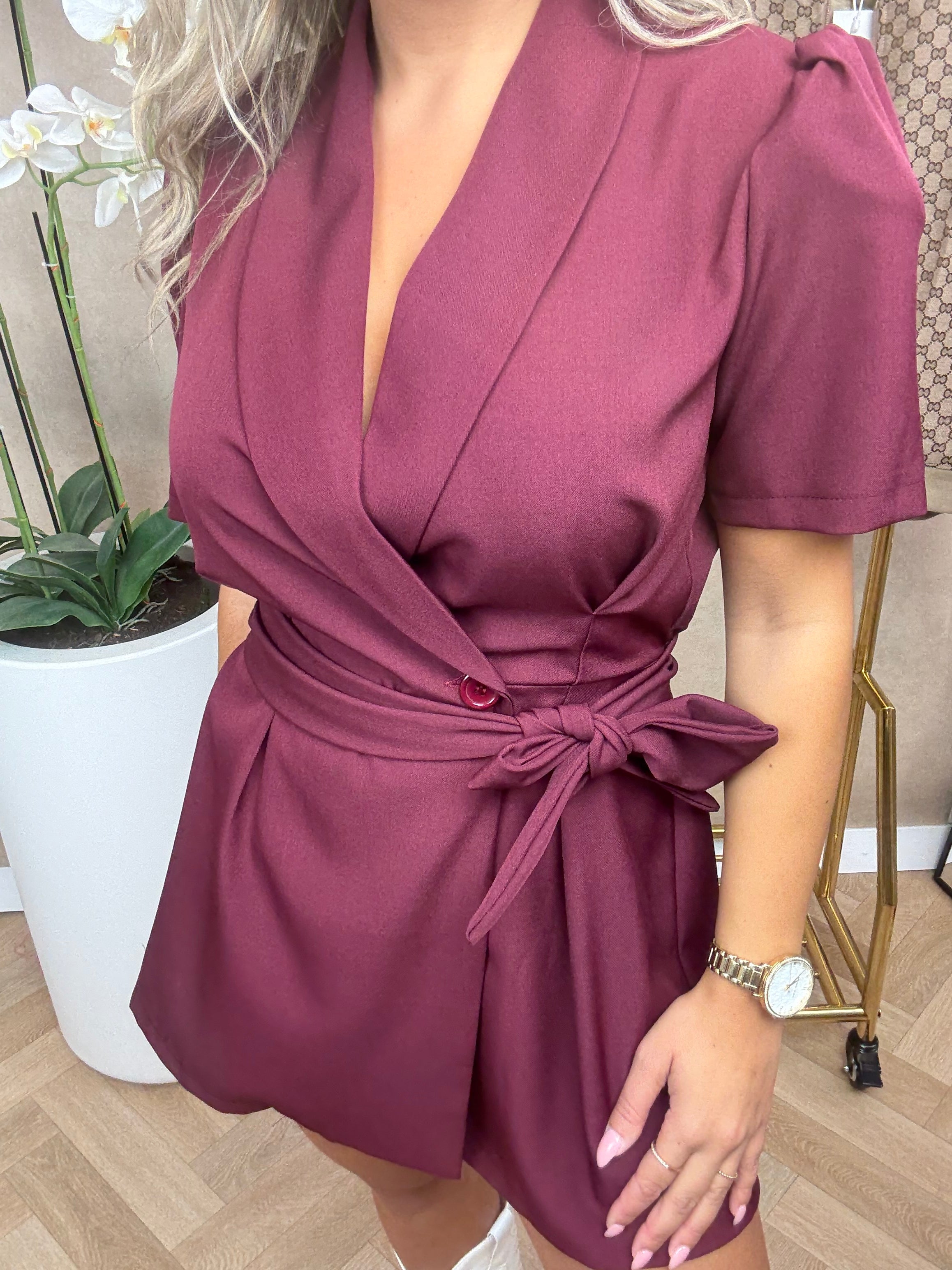 Jumpsuit | Milou | bordeaux rood