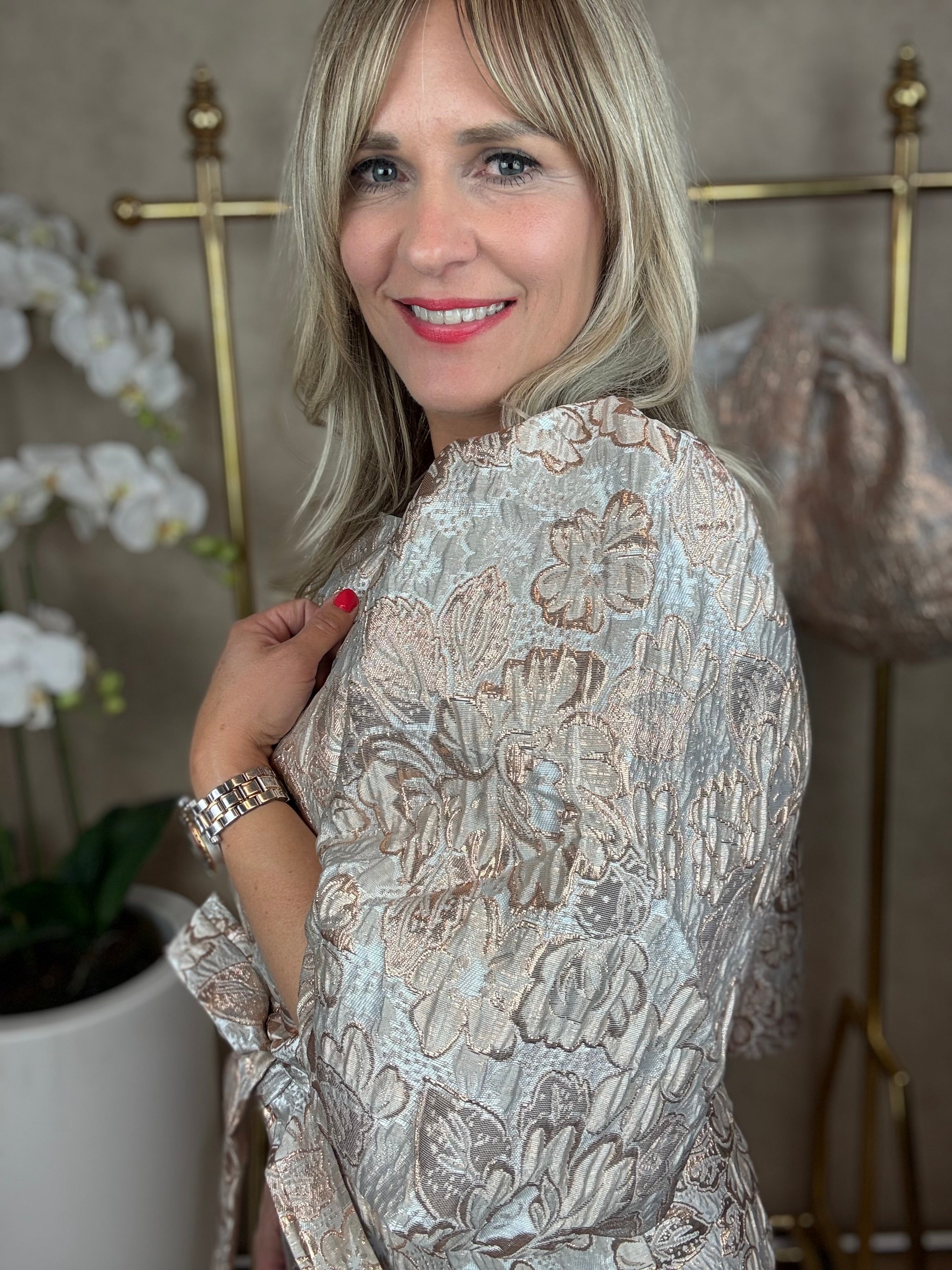 Jurk | Flower | Goud