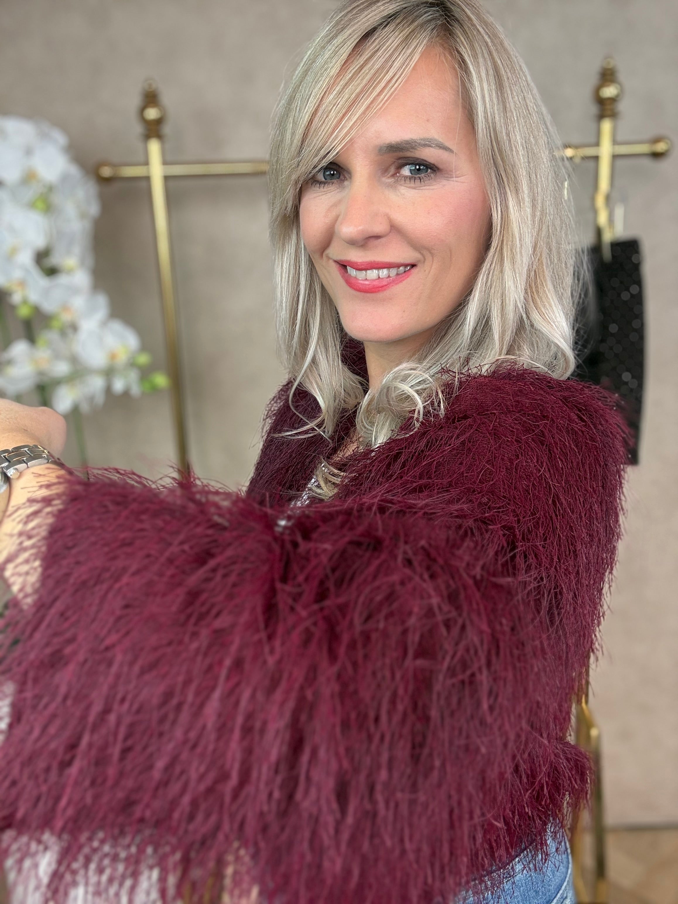 Vestje | Louisa | Bordeaux rood