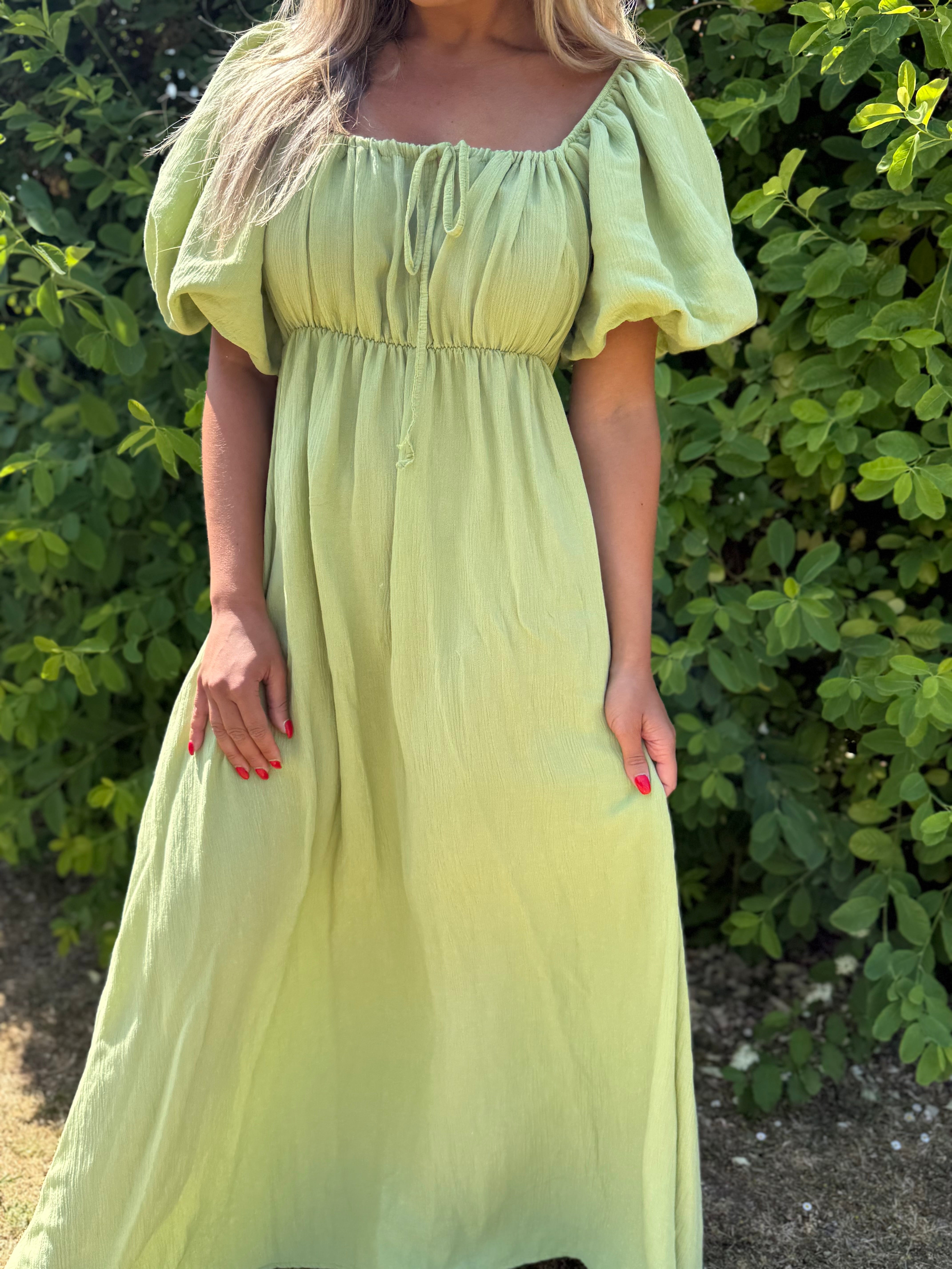 Jurk | Off-shoulder | Groen