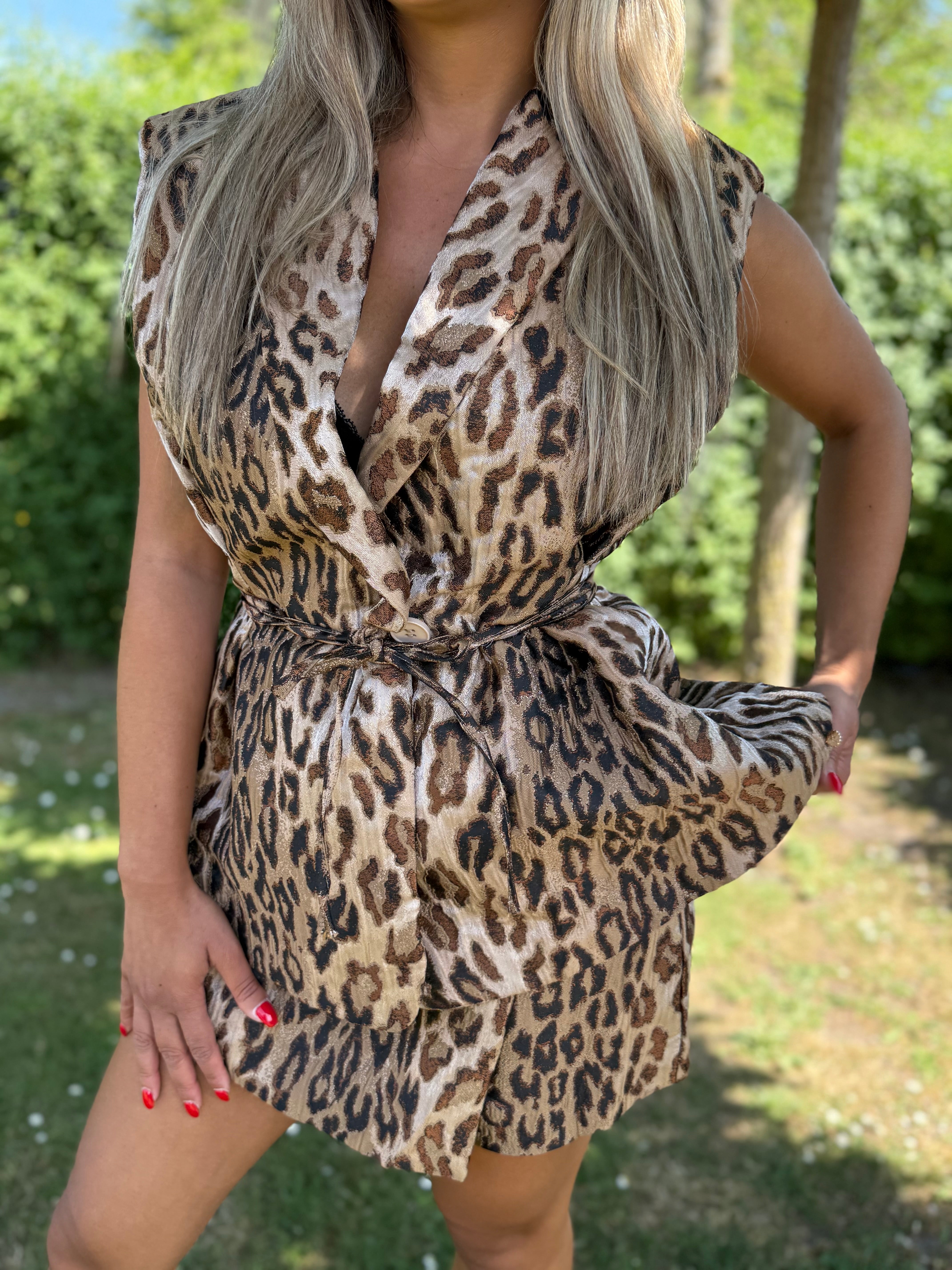 Gillet | Leopard| Bruin
