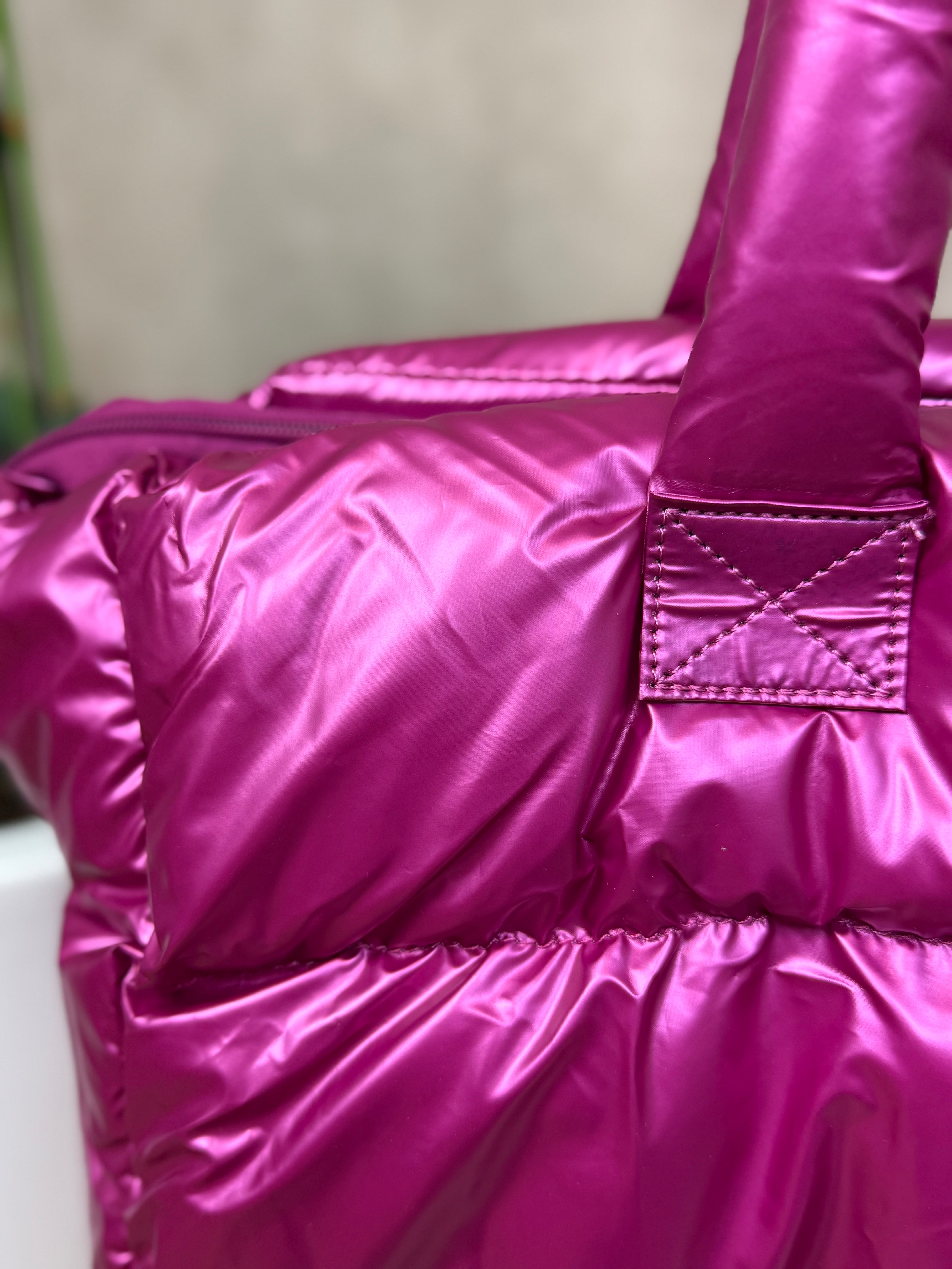Tas | Puffy | Roze metallic