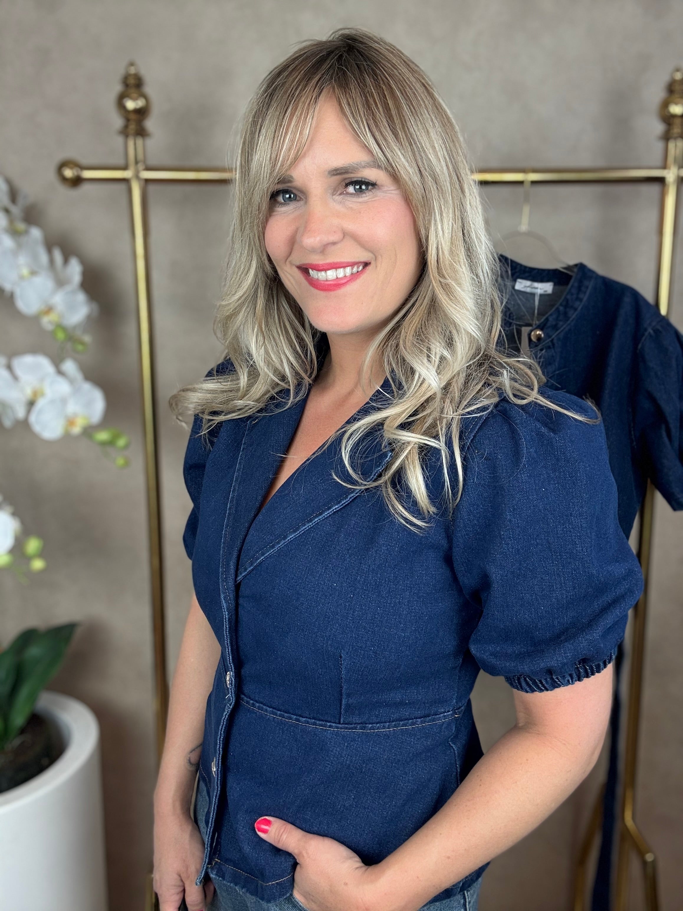 Blouse | Spijker | Donker blauw