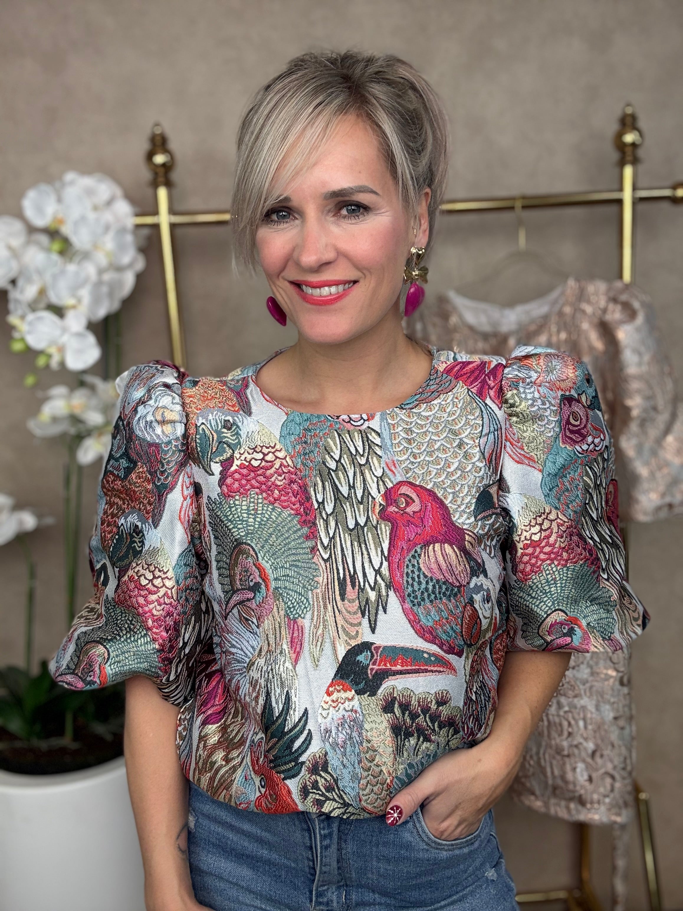 Truitje | Vogelprint | Roze