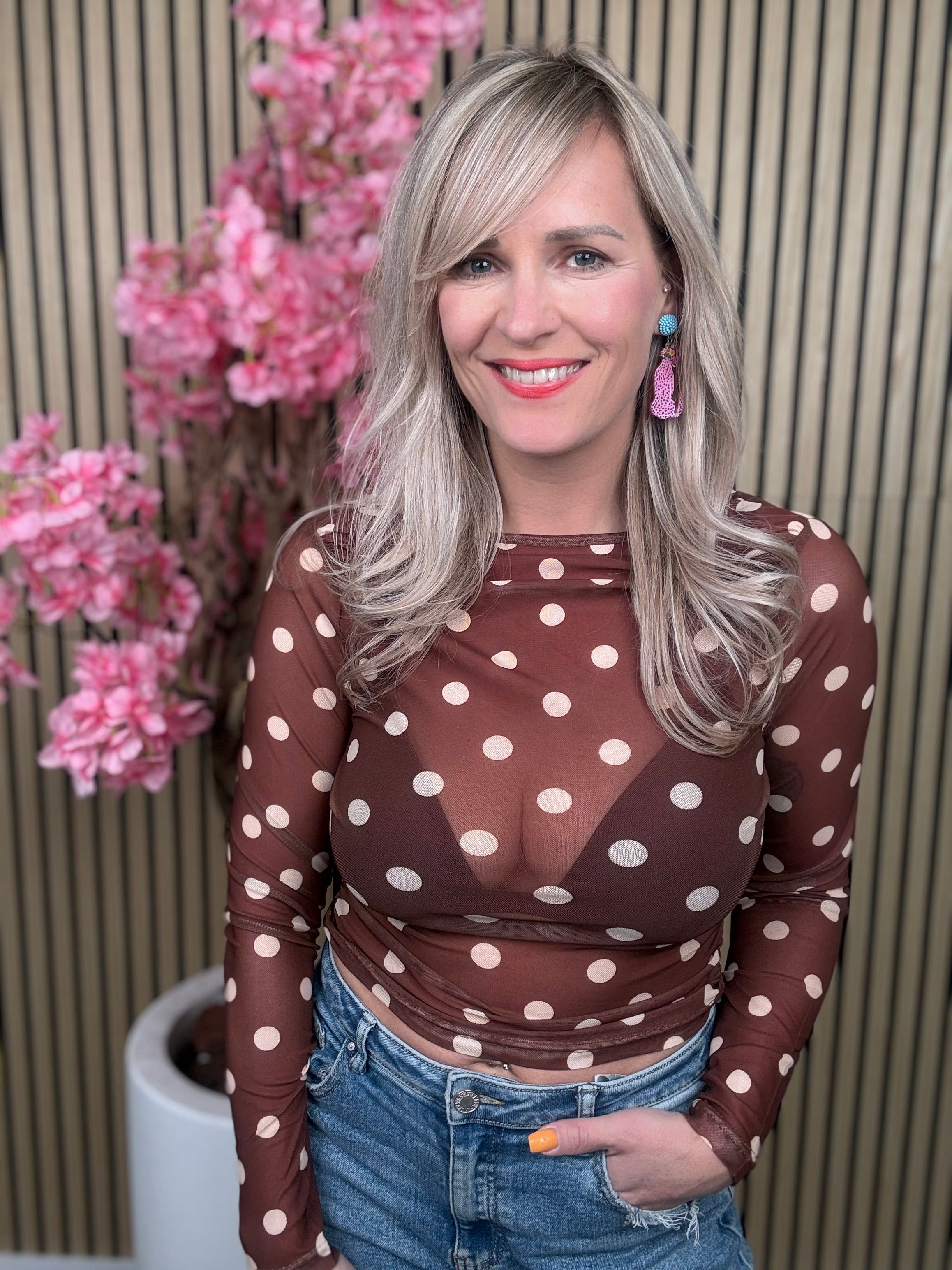 Top | Stippen | Bruin