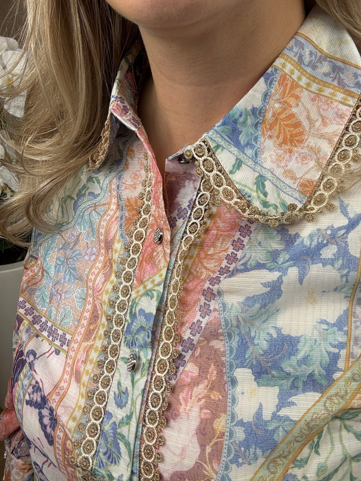 Bluse | Lola | Blau Lila