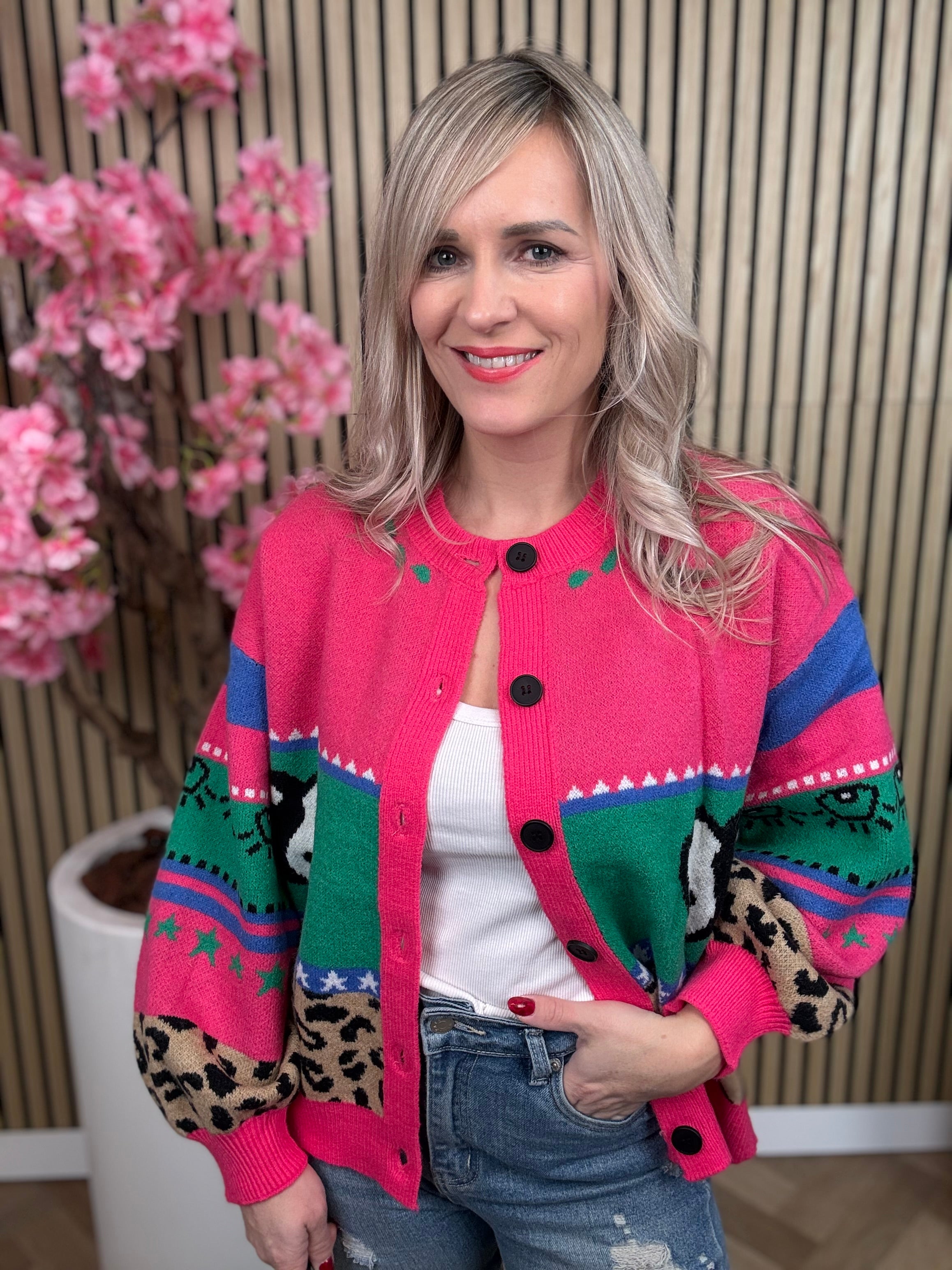 Vest | Roze | Leopard