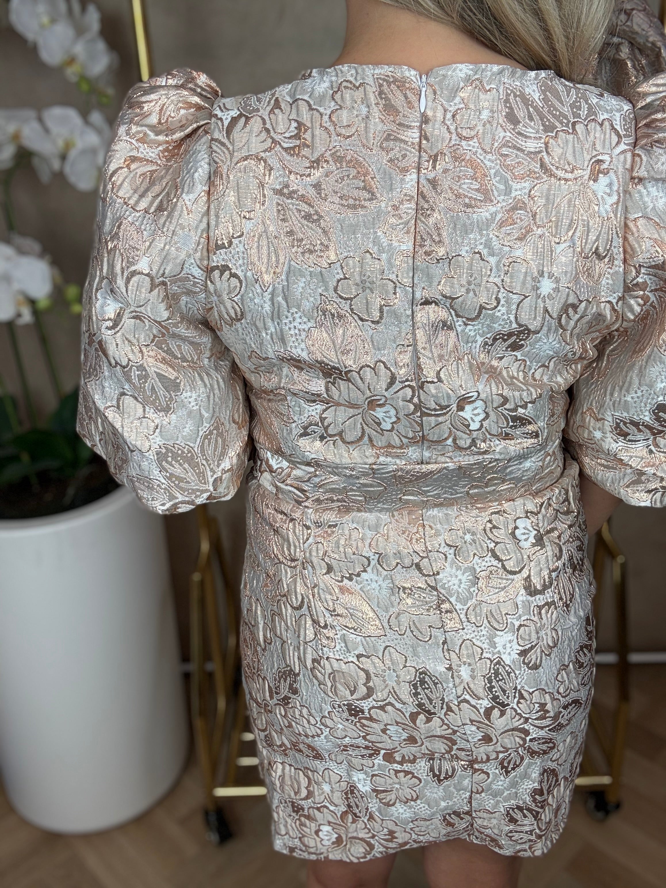 Jurk | Flower | Goud