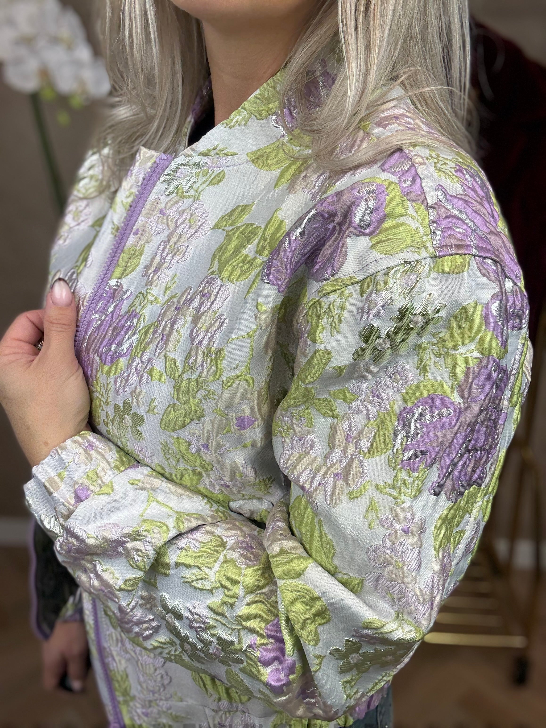 Bomber | Flower| Paars-Groen