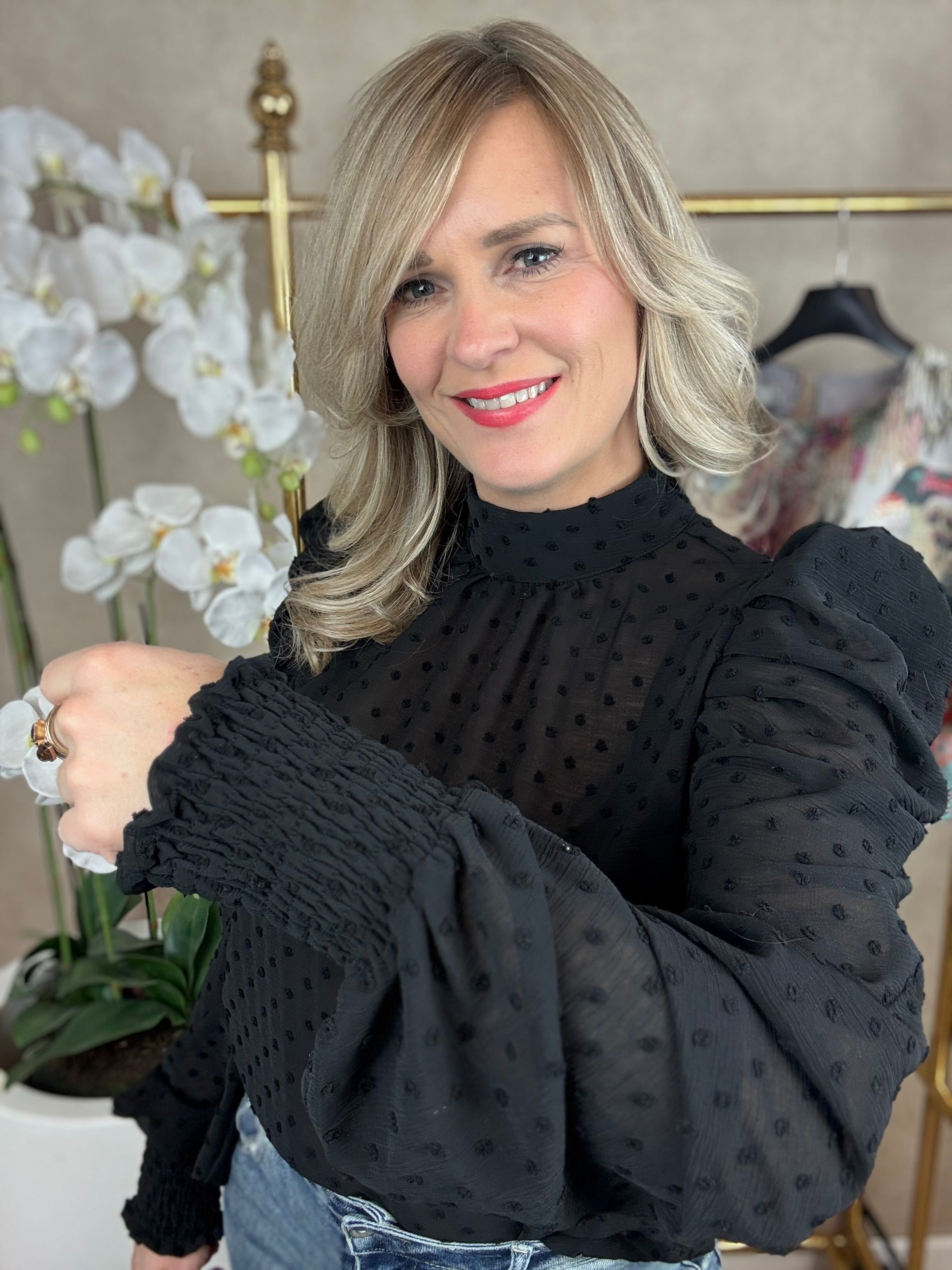 Blouse | Milou | Zwart