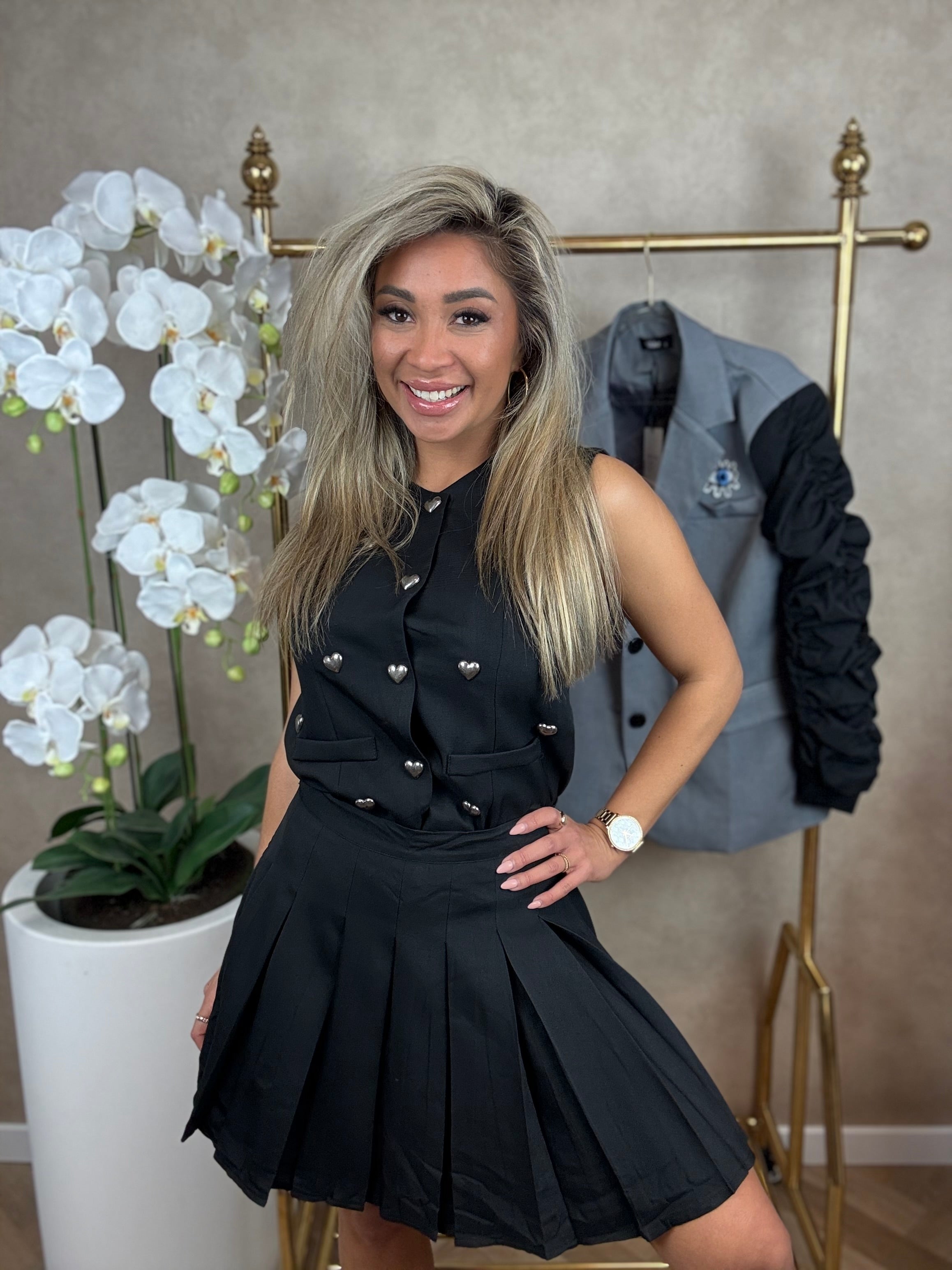 Set | Hartjes | Zwart