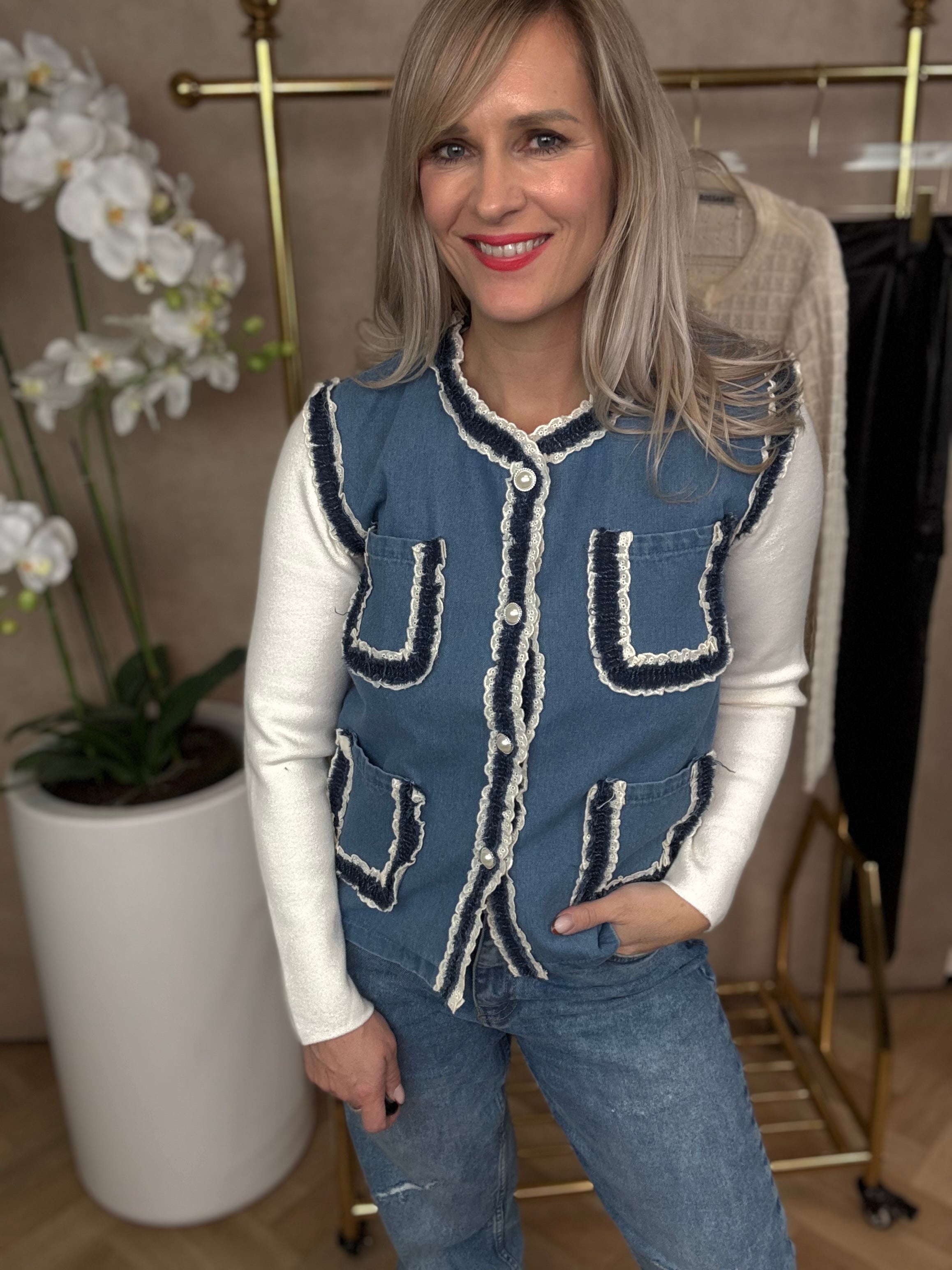 Gillet | Spijkerstof | Blauw