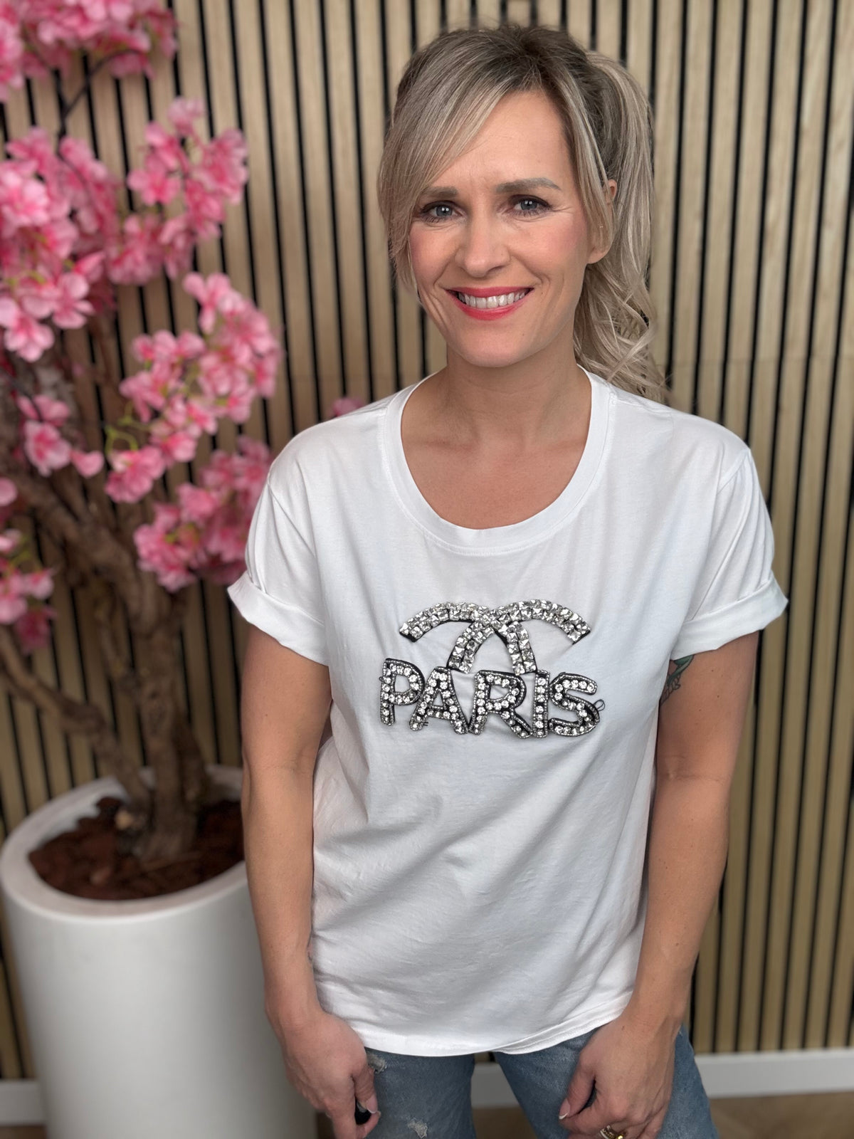 Shirt | Paris | Weiß