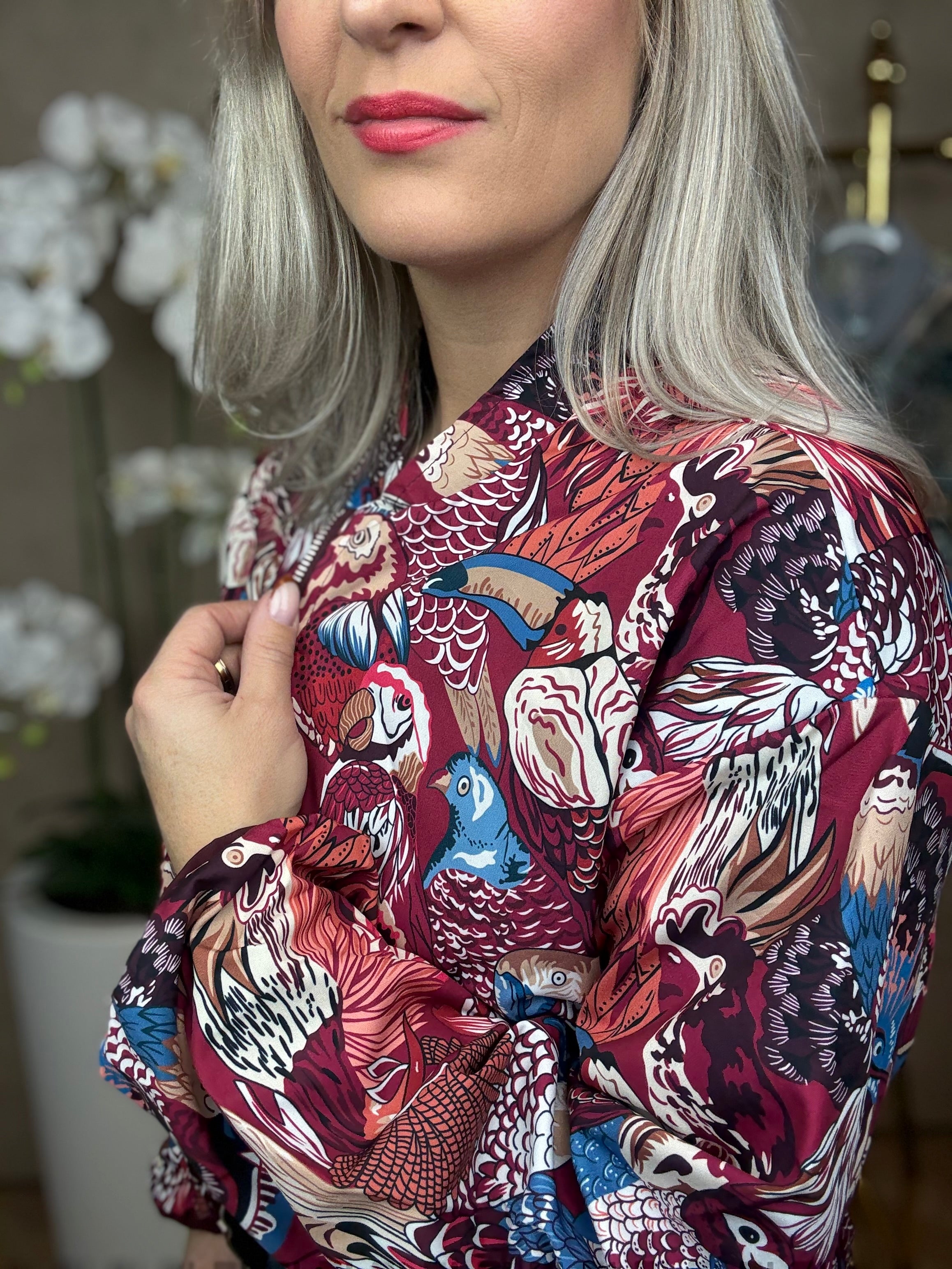 Jasje | Dubbelzijdig | Vogelprint