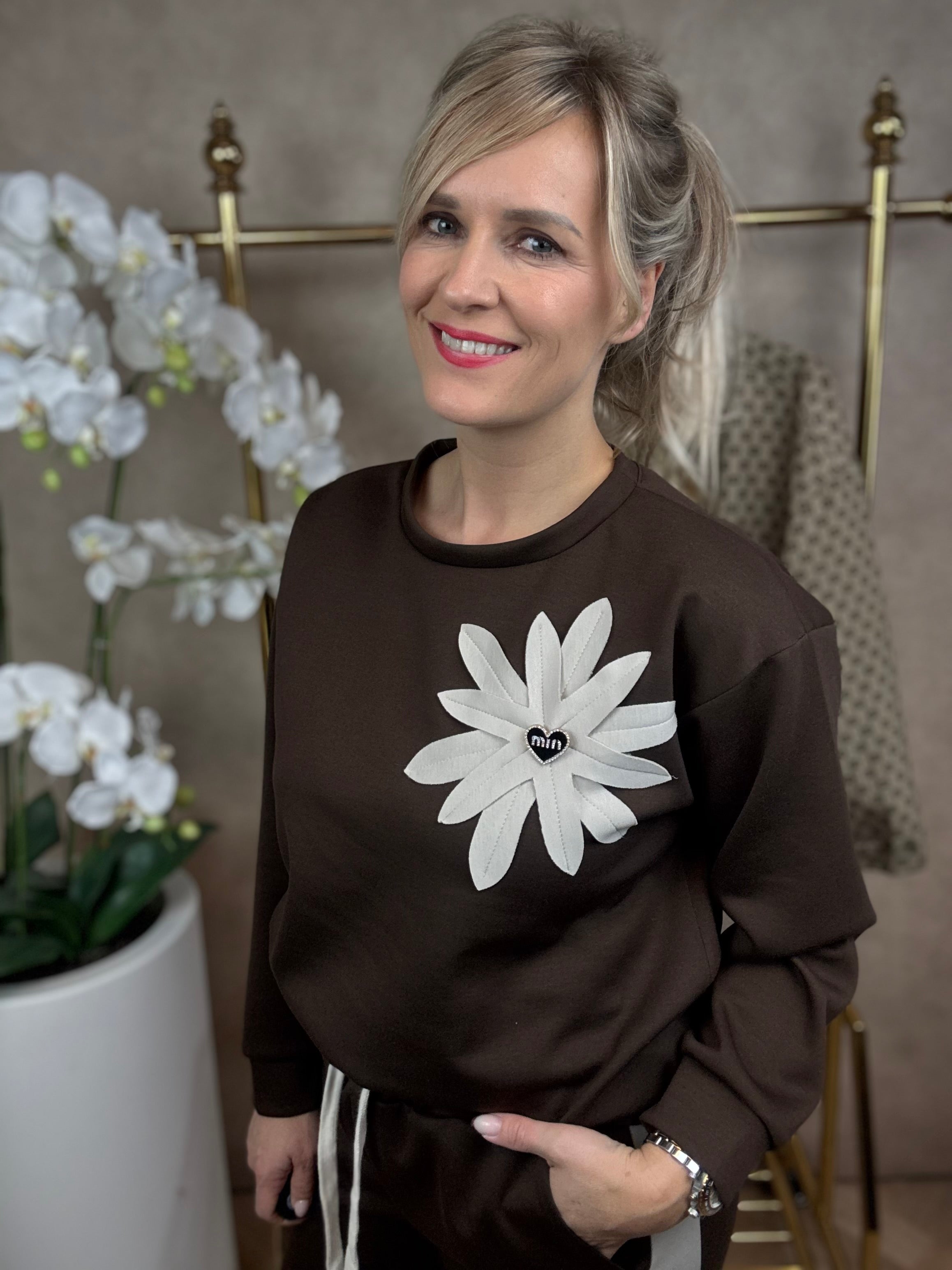 2-Delige set | Bloem | Bruin