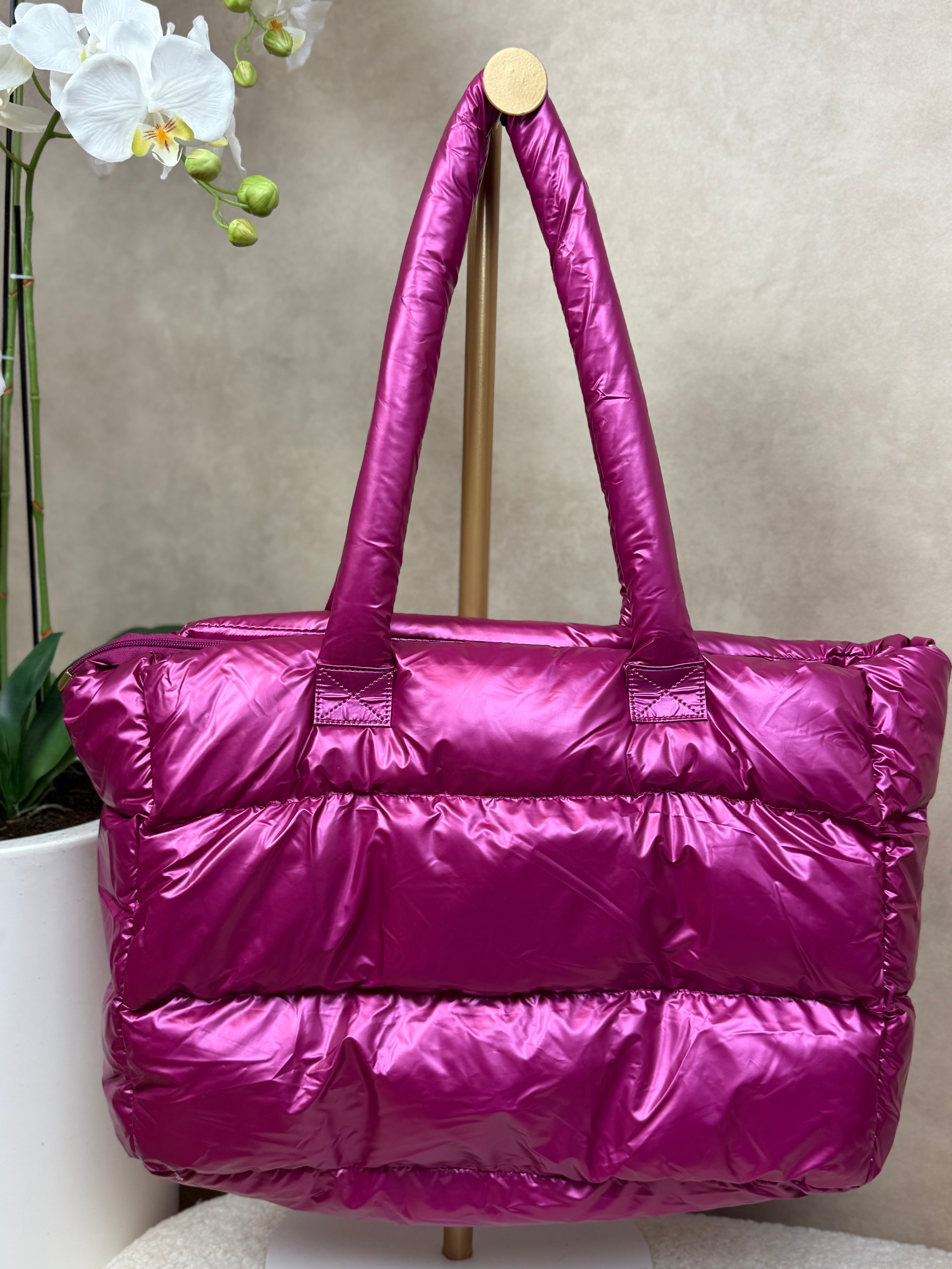 Tas | Puffy | Roze metallic