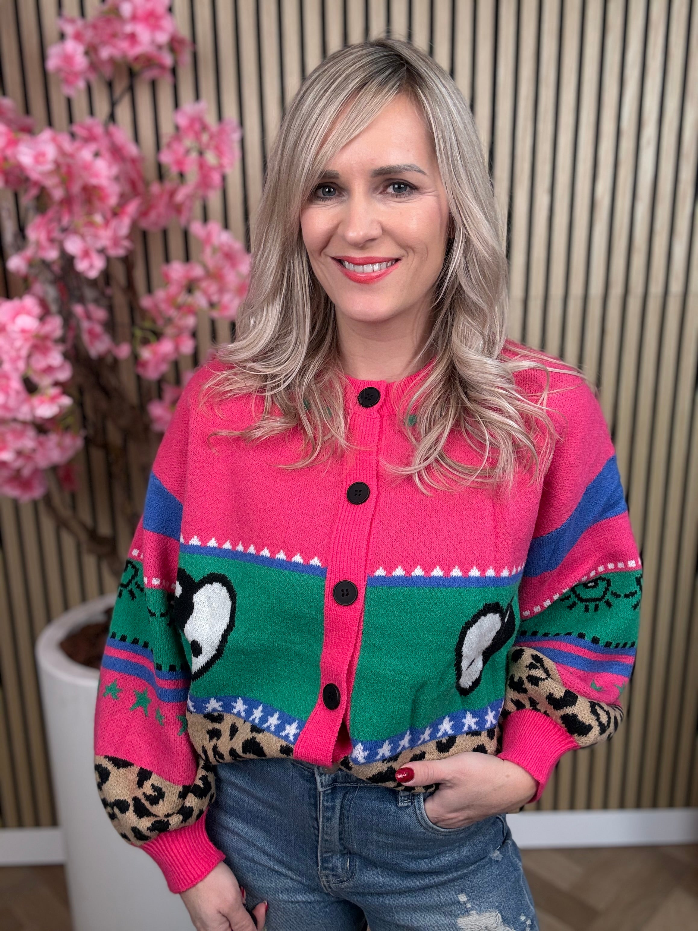 Vest | Roze | Leopard