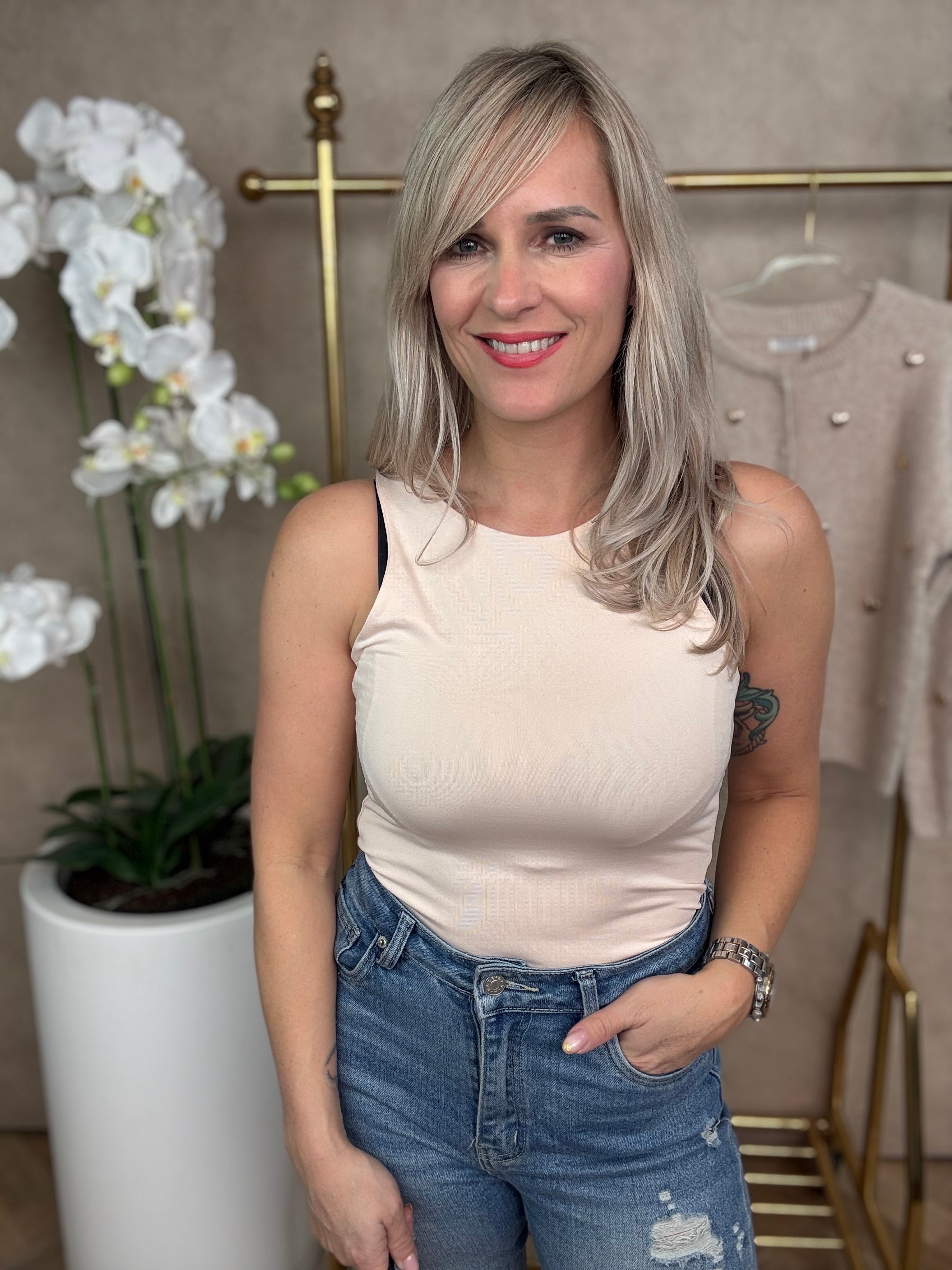 Body | Mouwloos | Beige