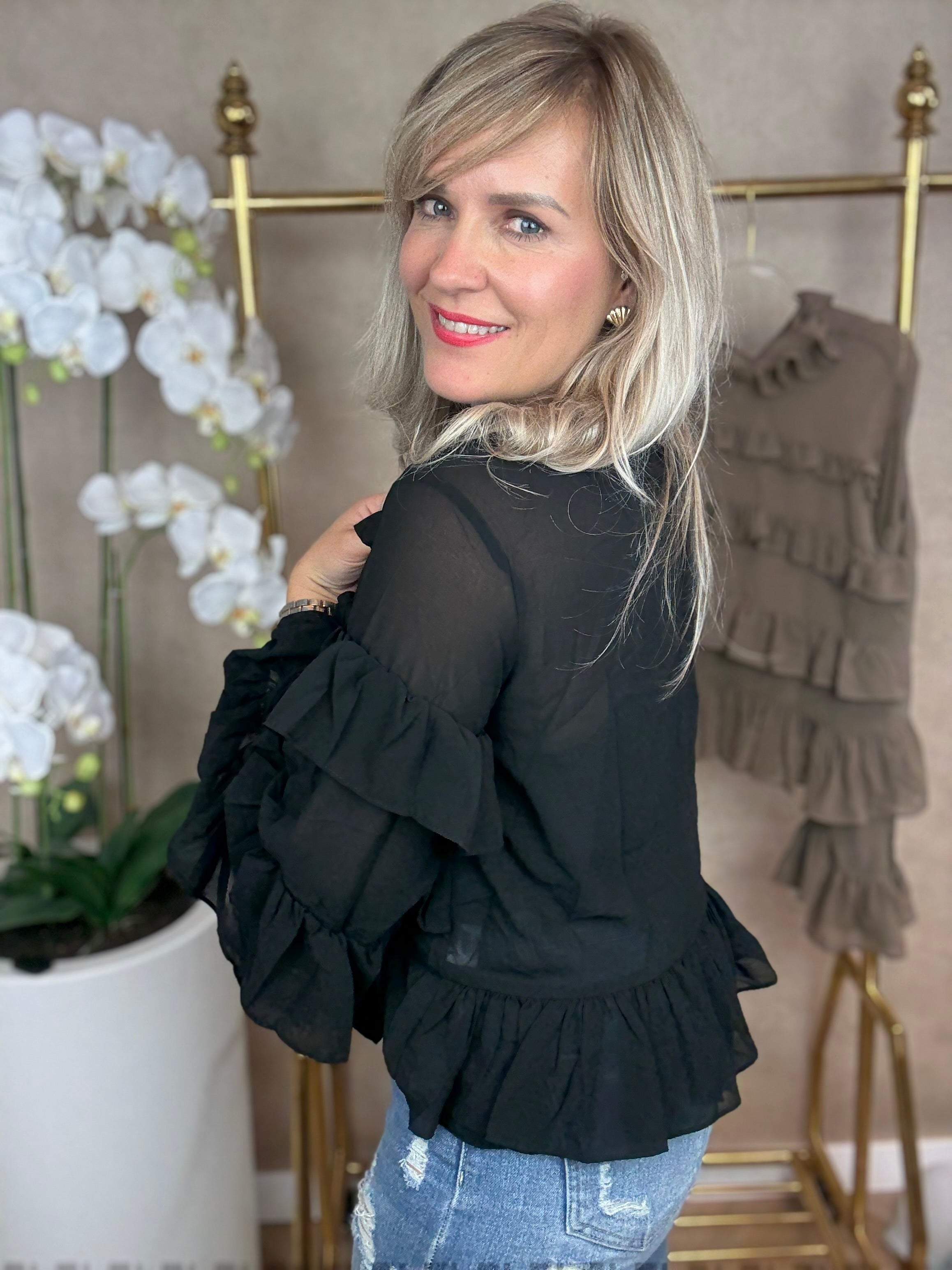 Top | Ruches | Zwart