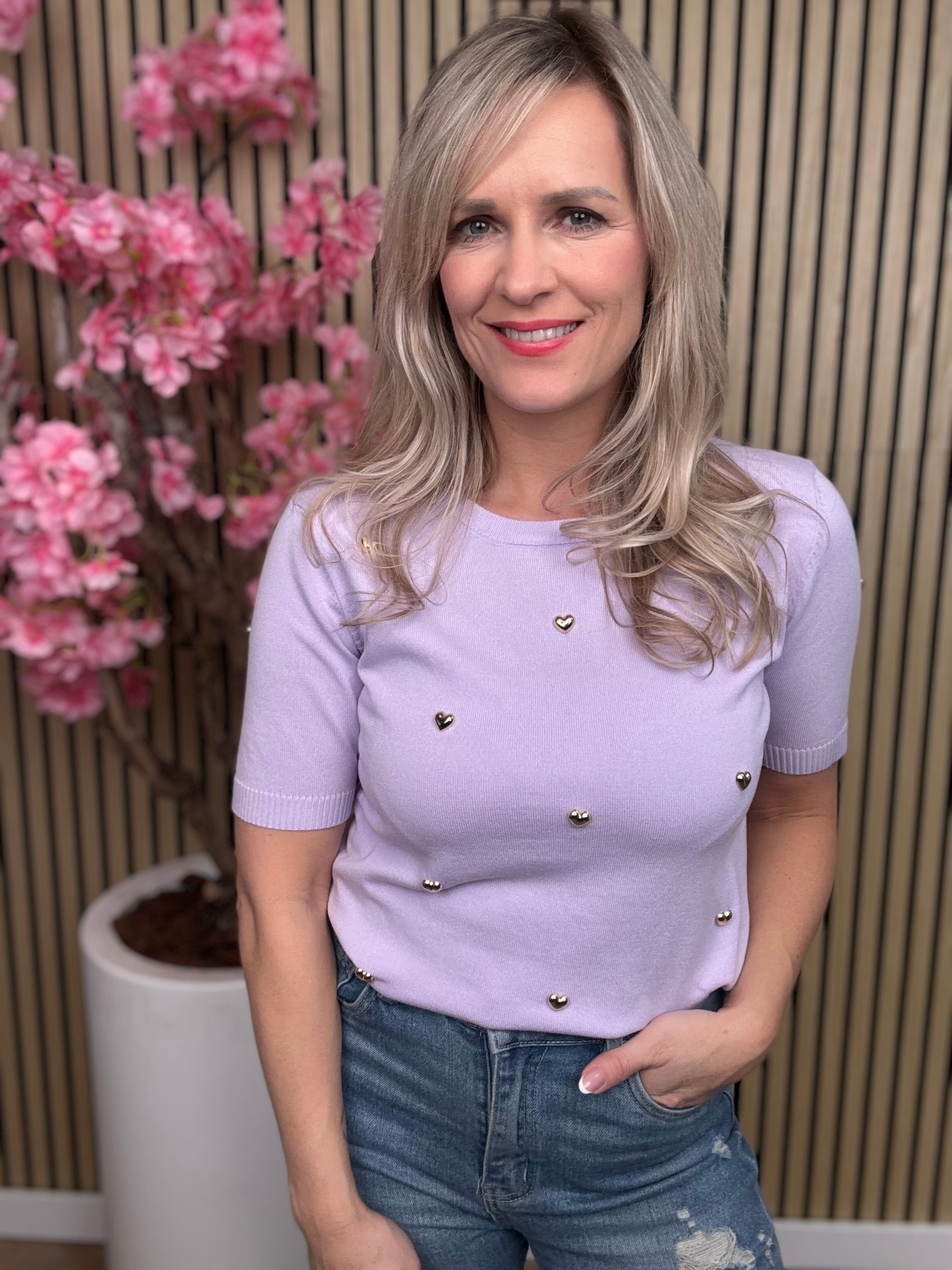 Shirt | Love | Paars