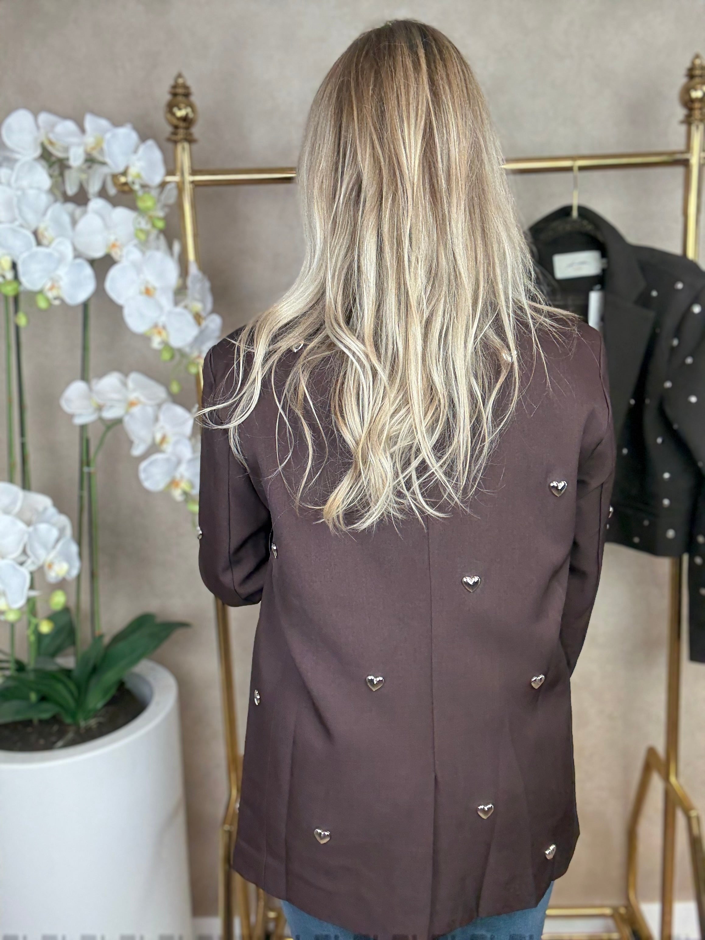 Blazer | Hartjes | Bruin