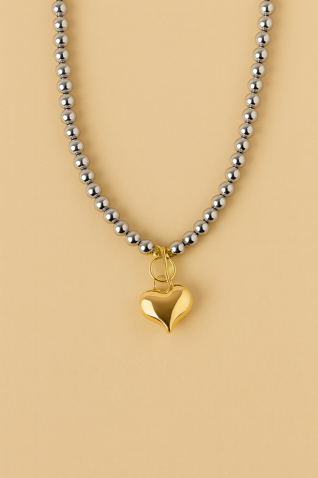 Ketting | Zilver | Gouden Hart