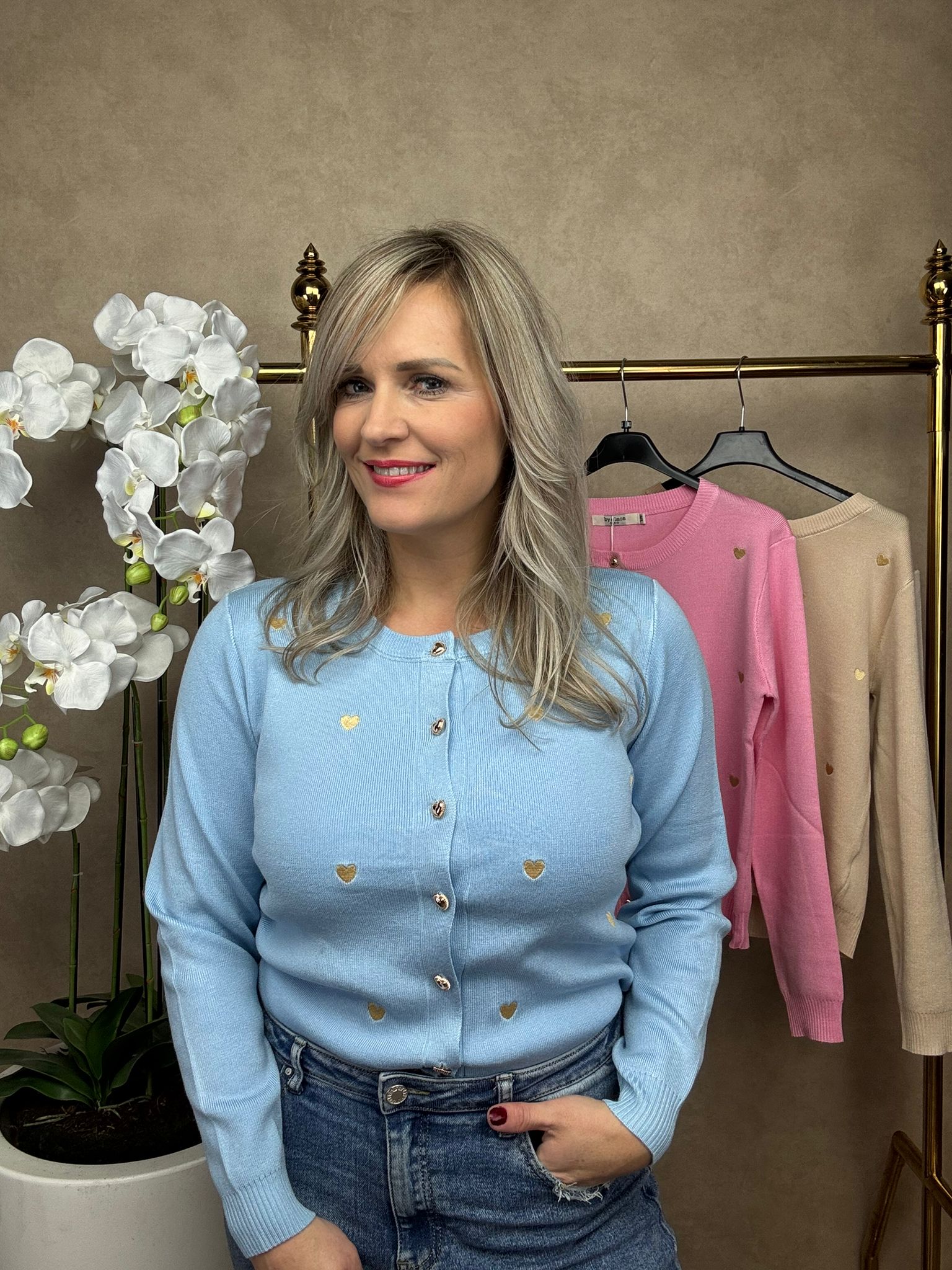 Vest| Hartjes | Blauw