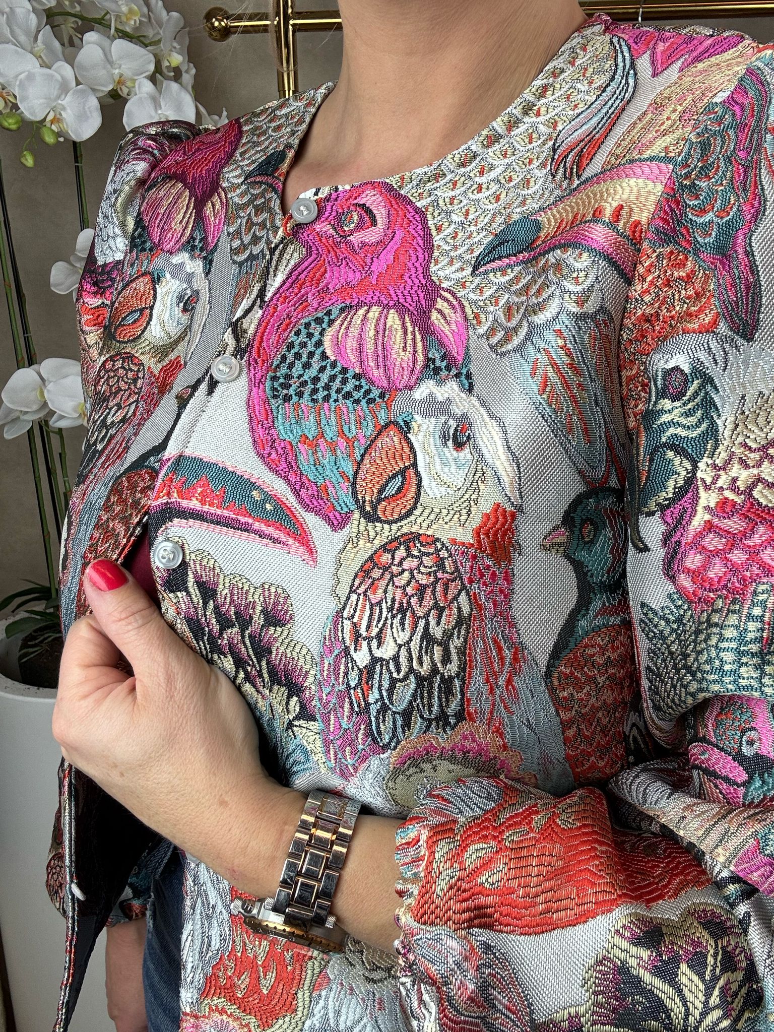 Jasje | Vogelprint | Roze