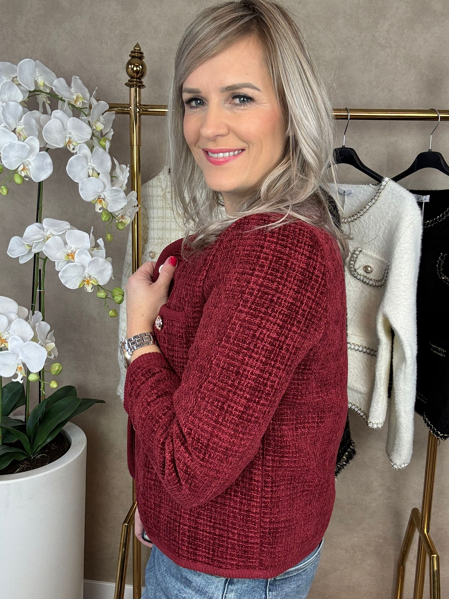 Vestje | Jennifer | Bordeauxrood