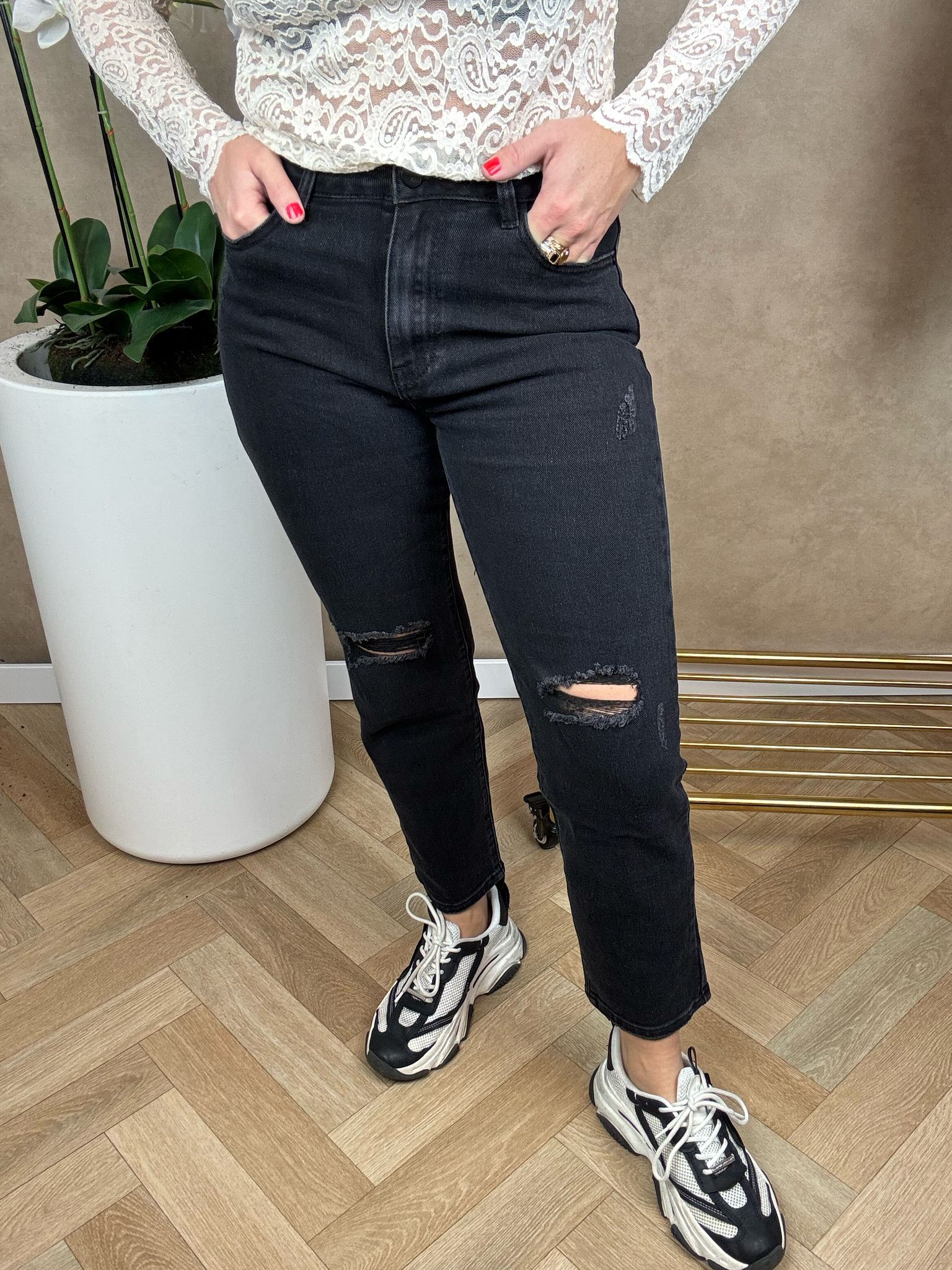 Straight leg jeans | Redial | Zwart