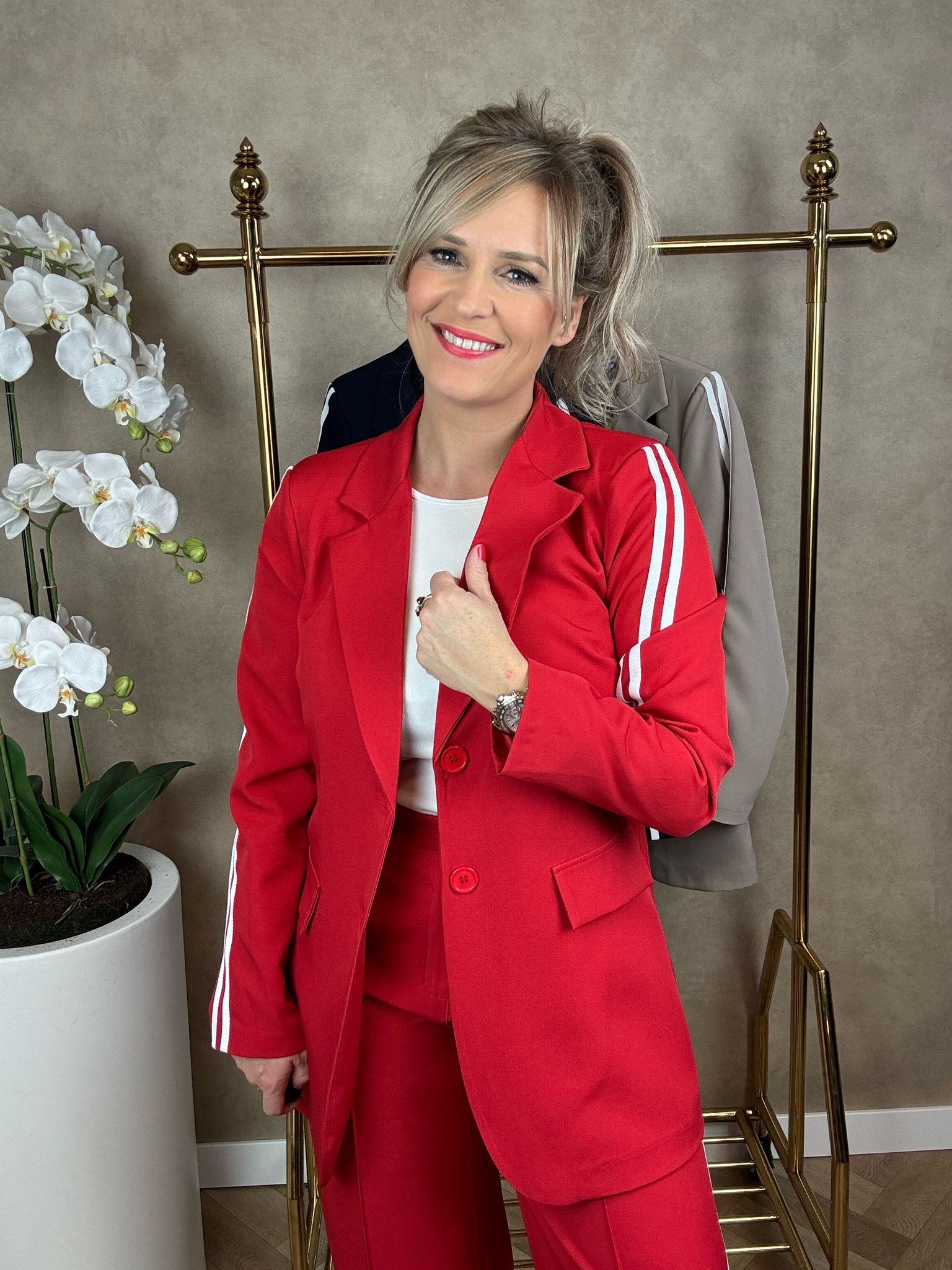 Blazer | Pantalon | Rood