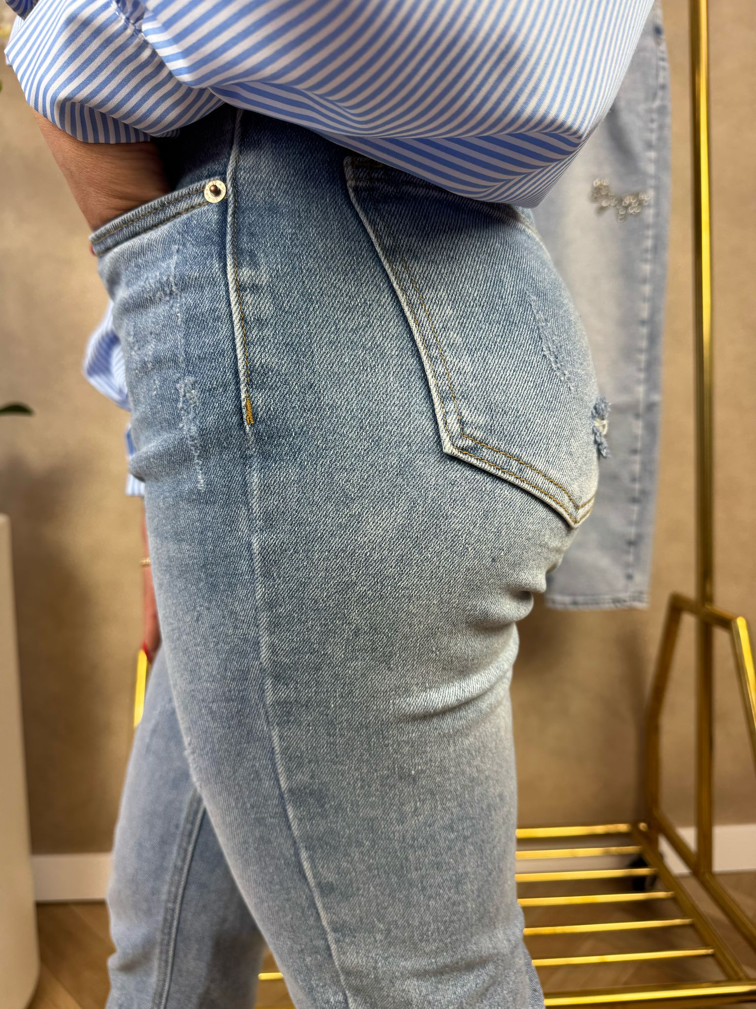 Jeans | Mom fit | Blauw