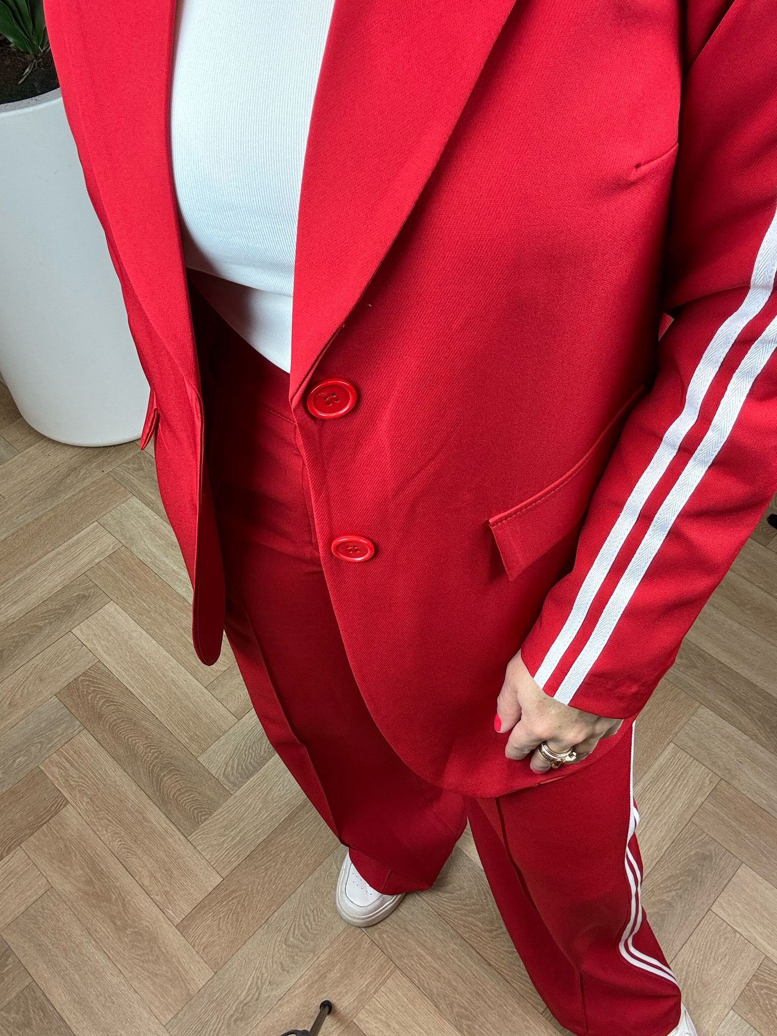 Blazer | Pantalon | Rood