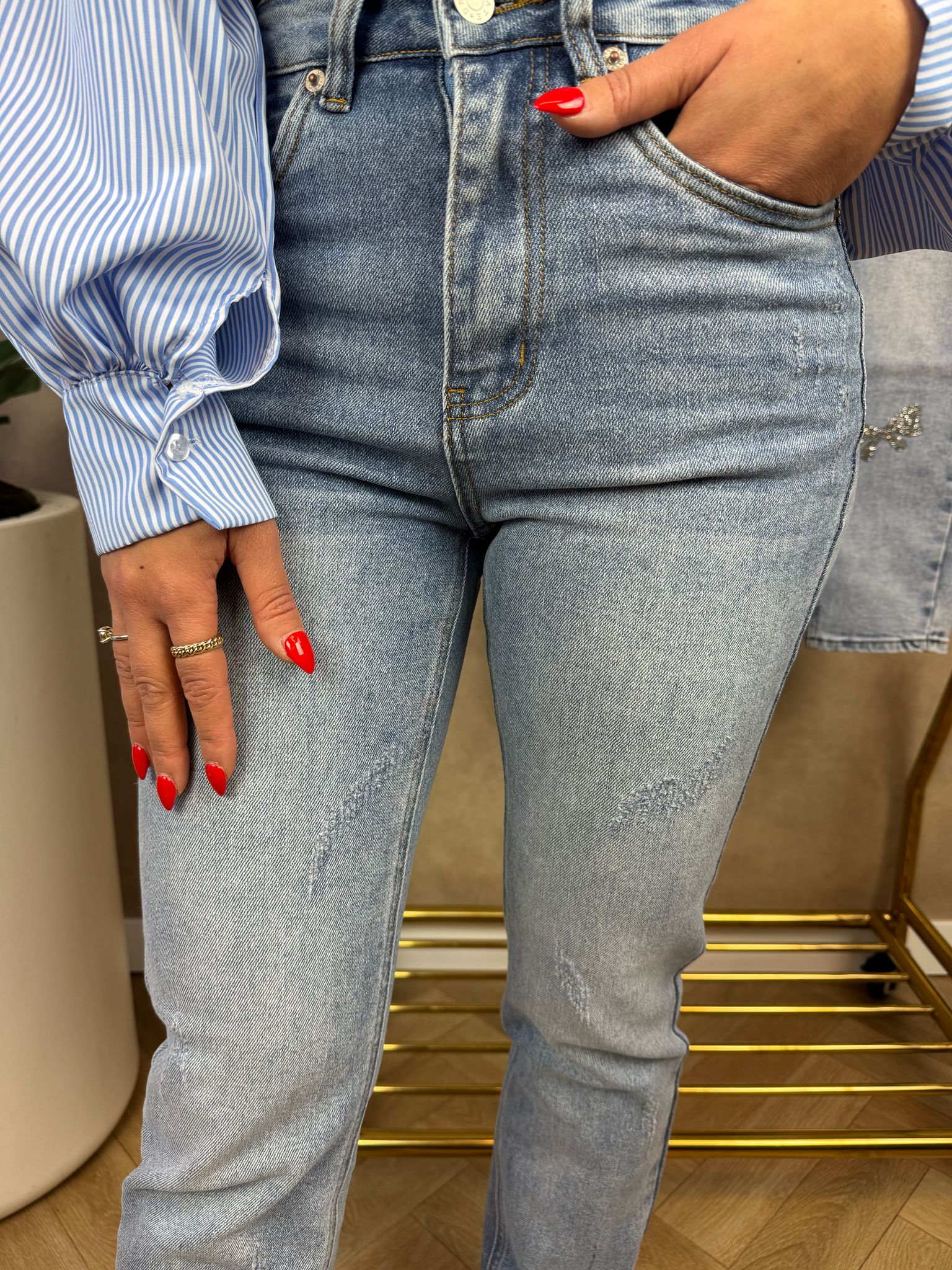 Jeans | Mom fit | Blauw