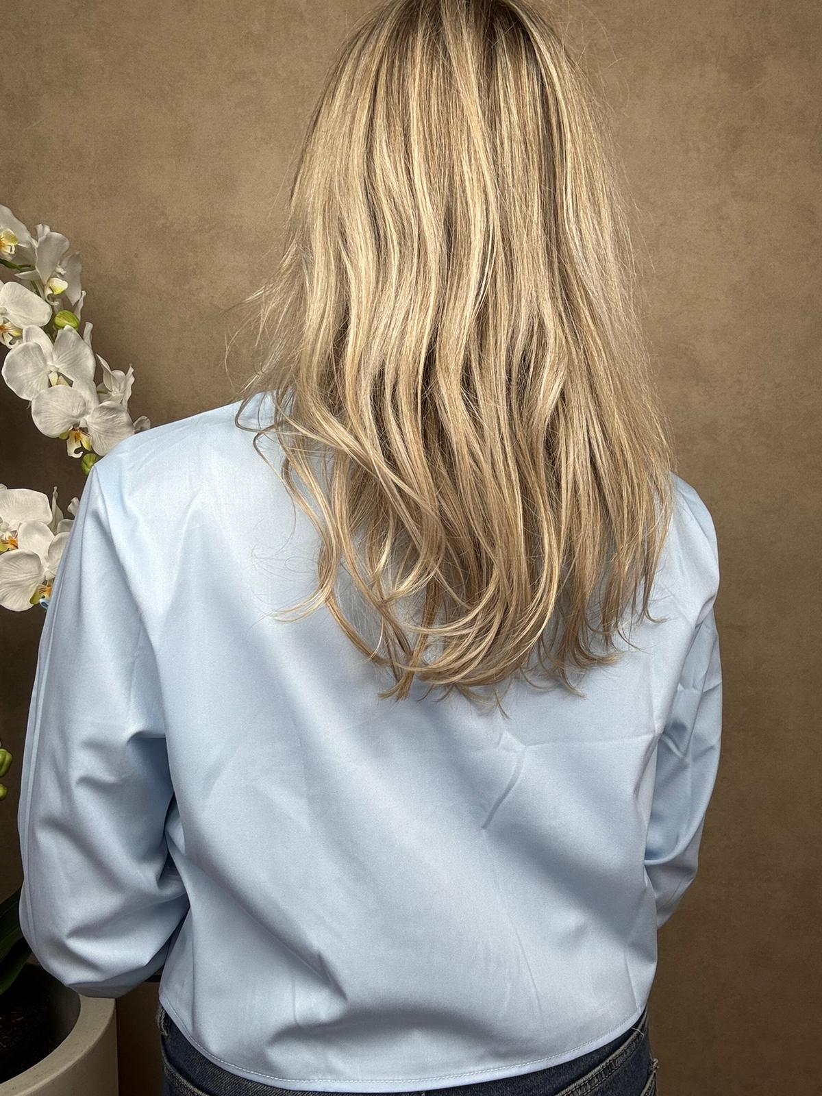 Blouse | Strikje | Lichtblauw