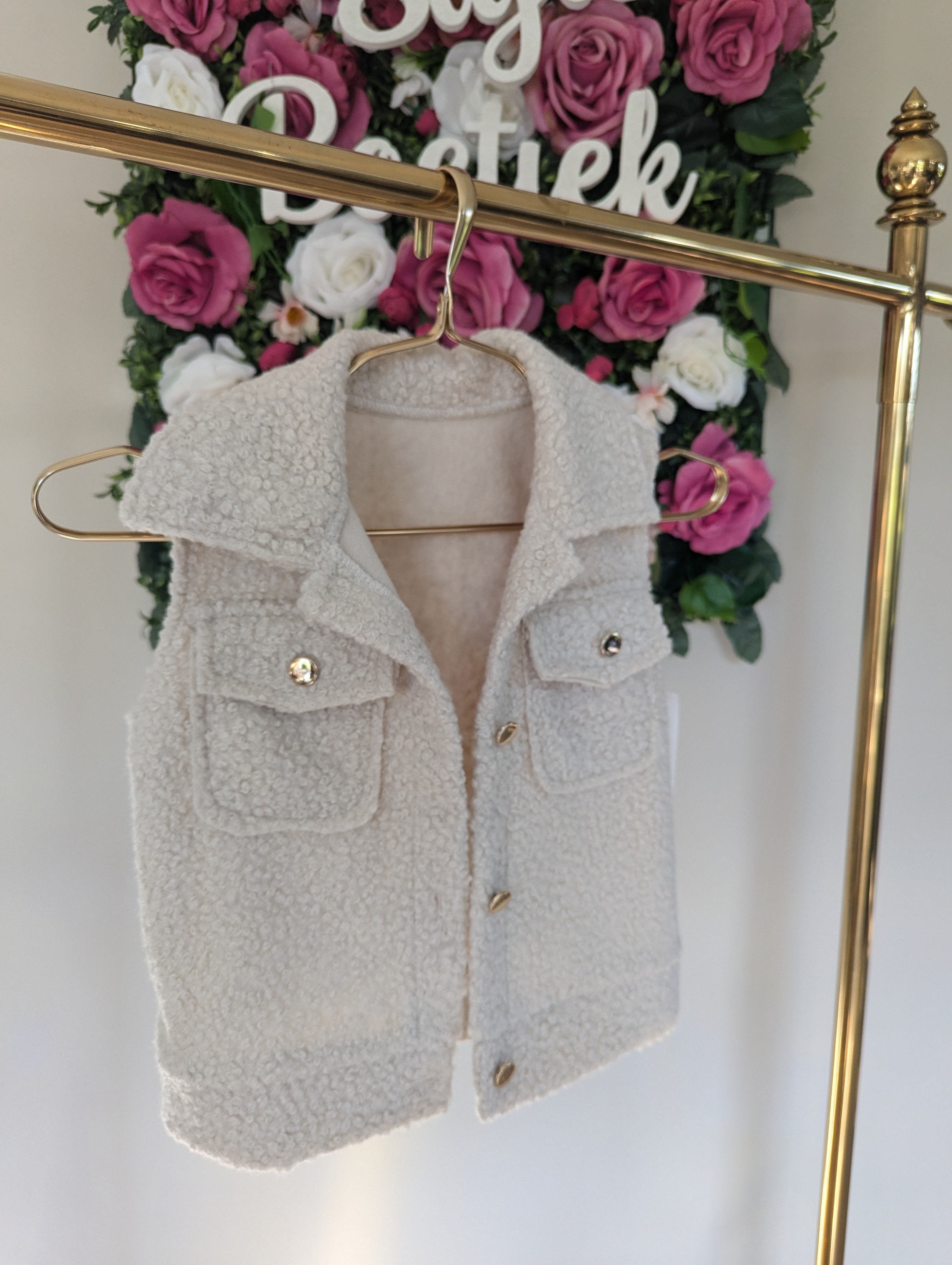 Teddy | Gilet | Beige