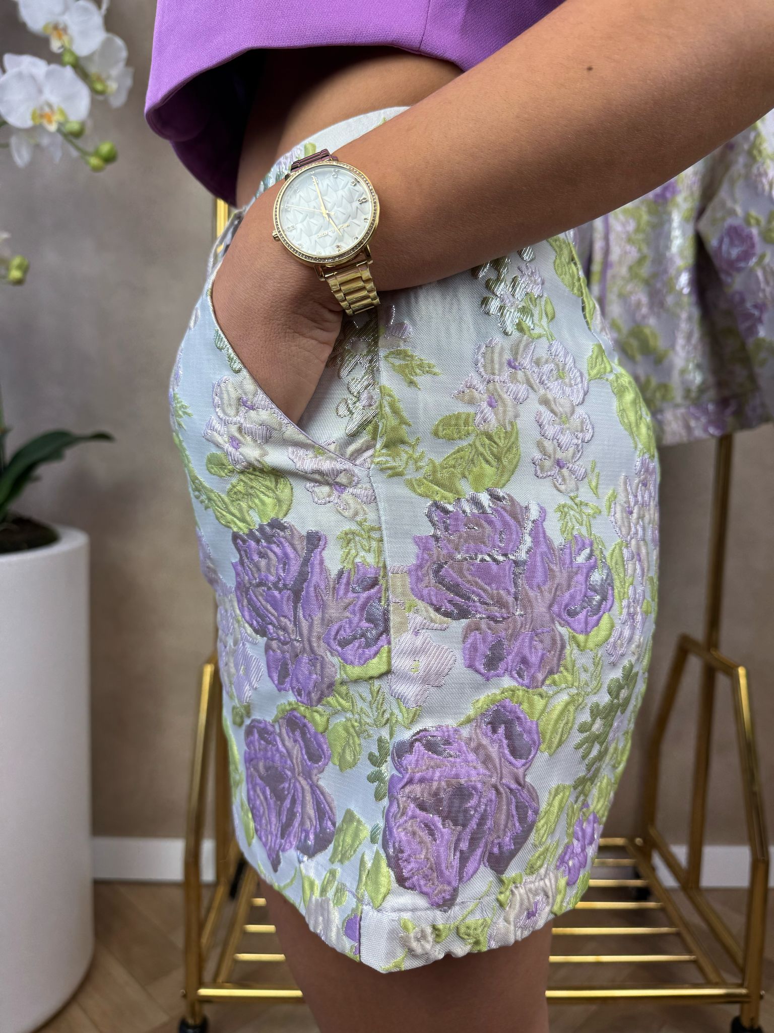 Short| Flower | Paars-Groen