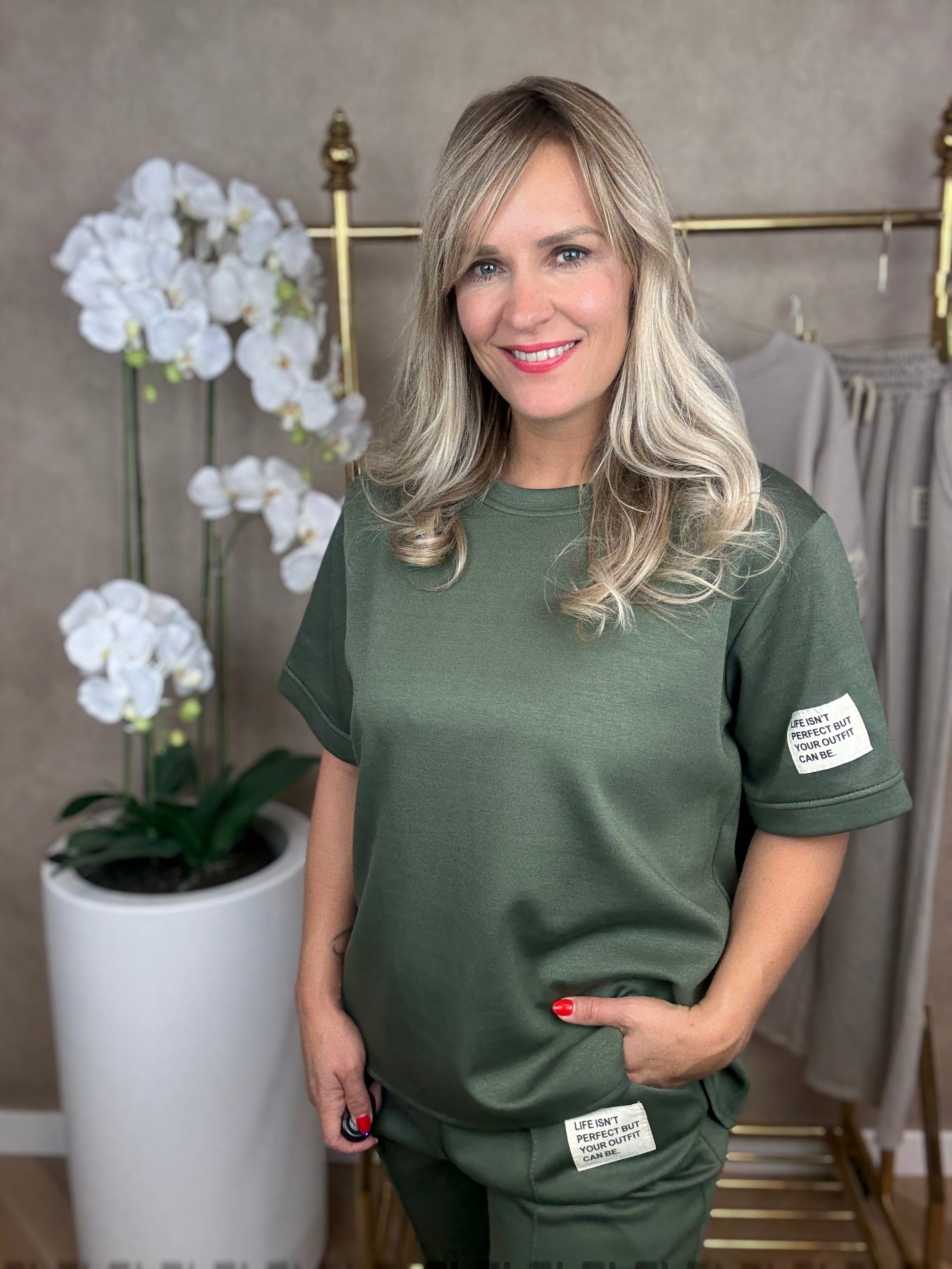 Set | Joggingpak | Army groen