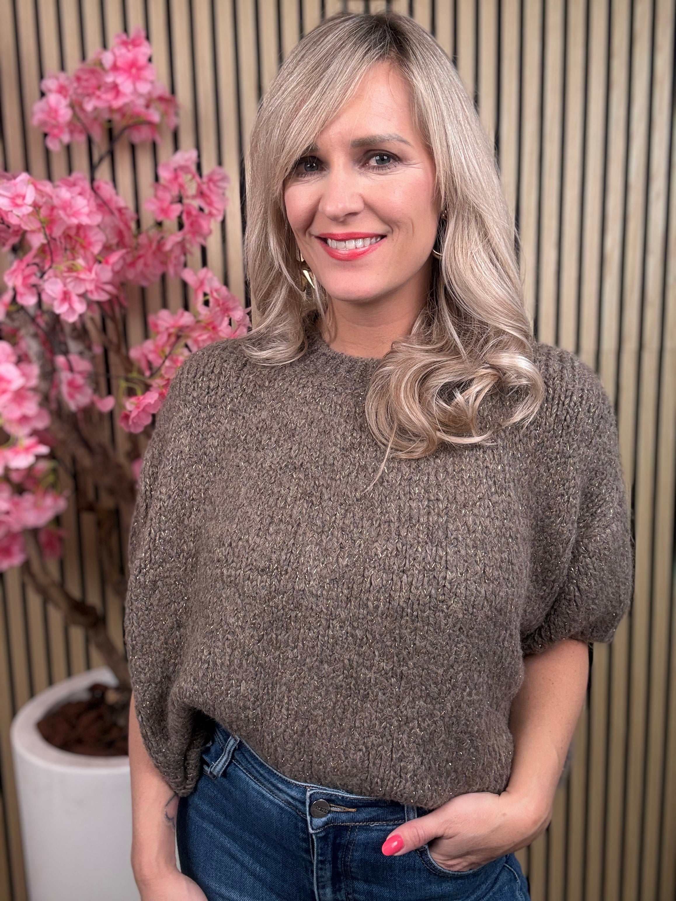 truitje | Ambika Gebreid  Taupe