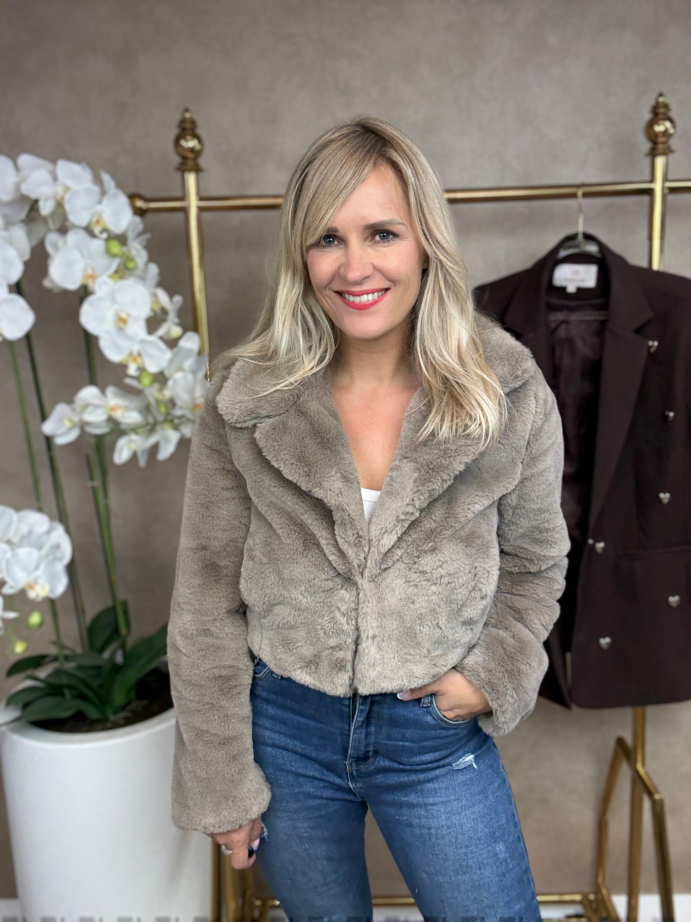 Jas | Faux | Taupe